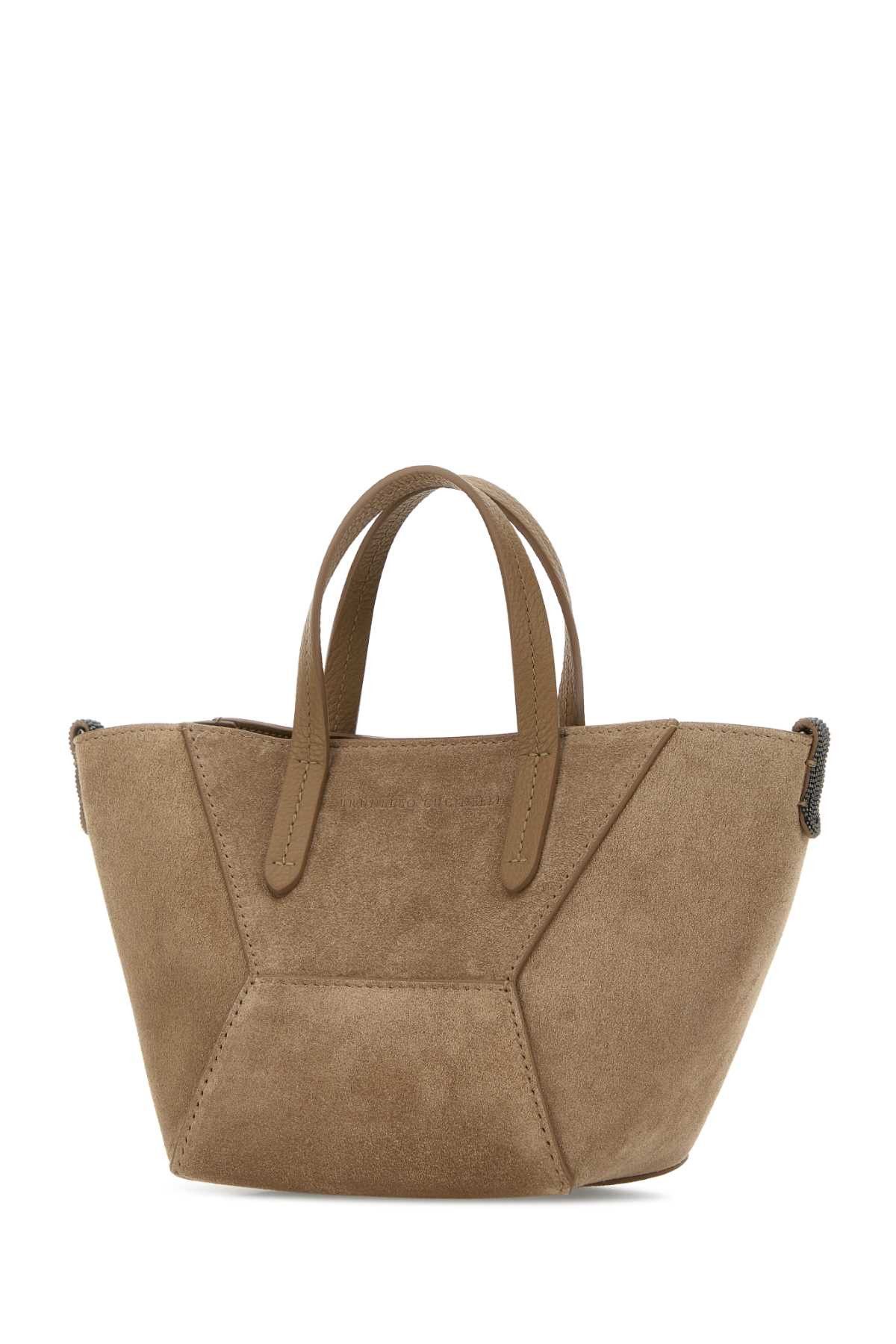 Brunello Cucinelli Biscuit Suede Handbag Size ONE SIZE - 2 Thumbnail