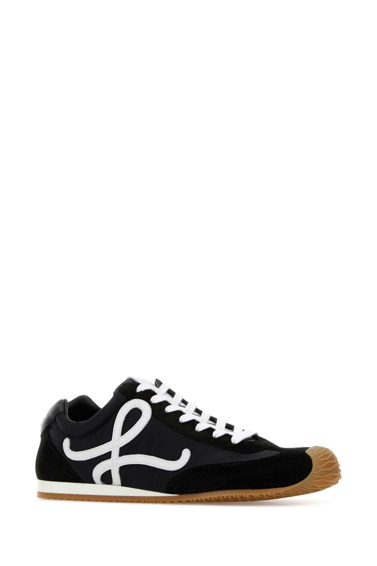 Loewe Black Canvas And Suede Ballet Runner 2.0 Sneakers Size US 12 / EU 45 - 2 Thumbnail