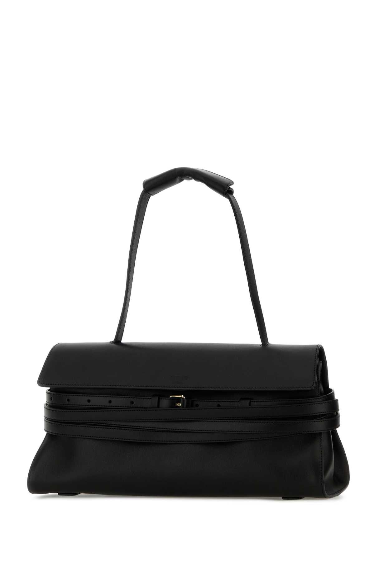 Moschino Black Nappa Leather Shoulder Bag Size ONE SIZE - 2 Thumbnail