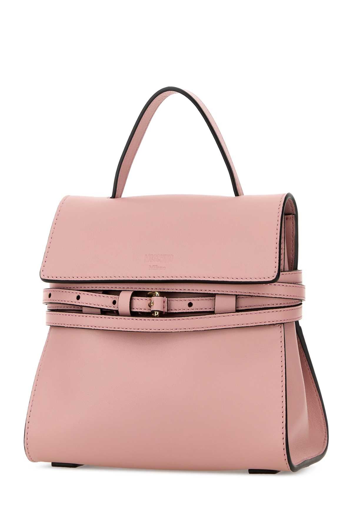 Moschino Pink Nappa Leather Small Tie Me Handbag Size ONE SIZE - 2 Thumbnail