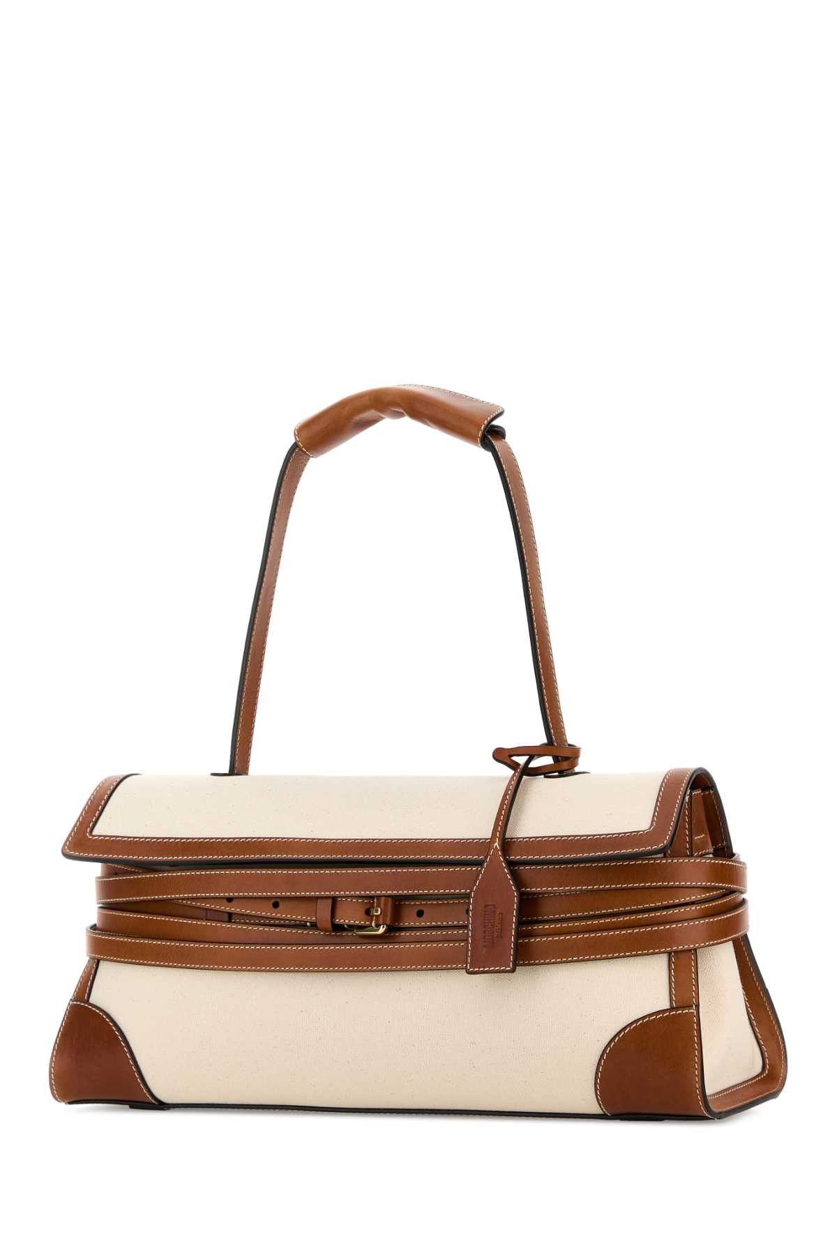 Moschino Sand Canvas Shoulder Bag Size ONE SIZE - 2 Thumbnail