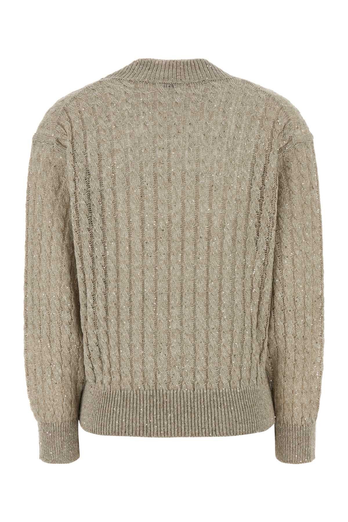 Brunello Cucinelli Dove Grey Linen Blend Sweater Size S / US 4 / IT 40 - 2 Thumbnail