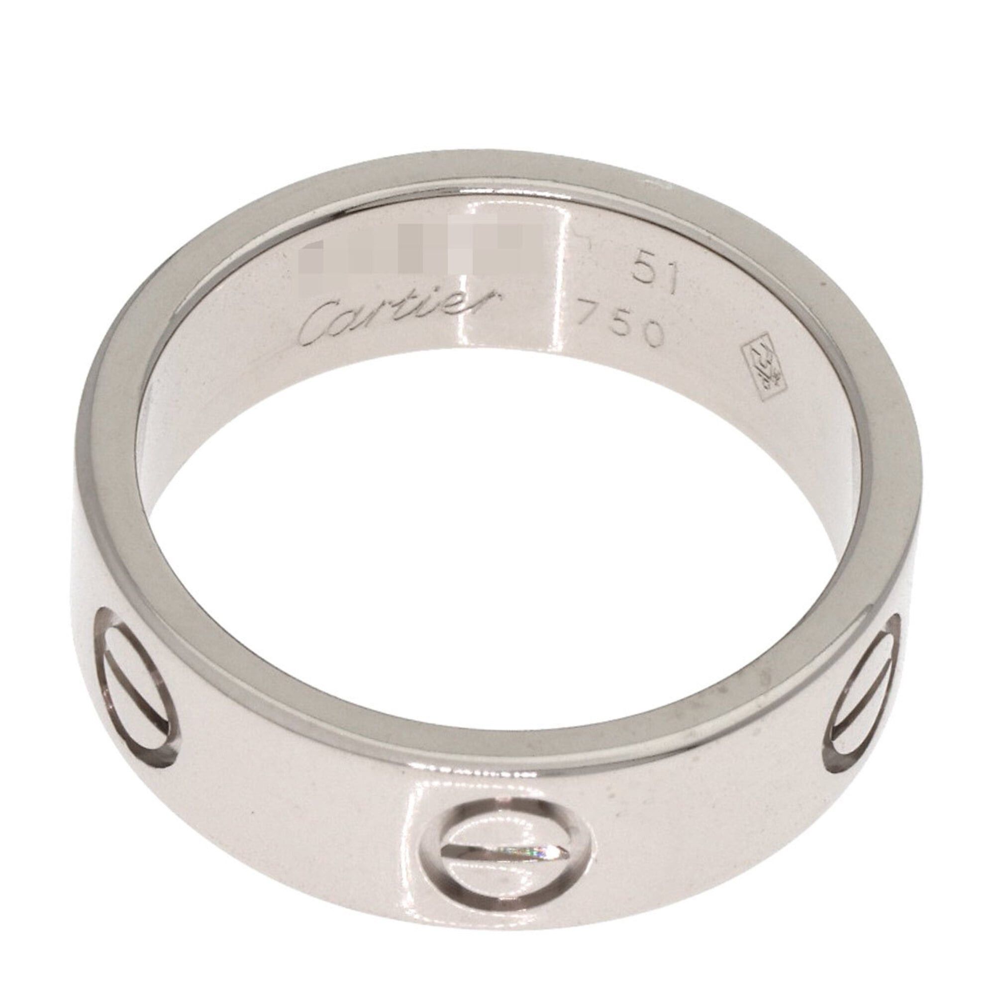 Cartier Cartier Love Ring #51, 18K White Gold, Women's Ring, CARTIER Size ONE SIZE - 4 Thumbnail