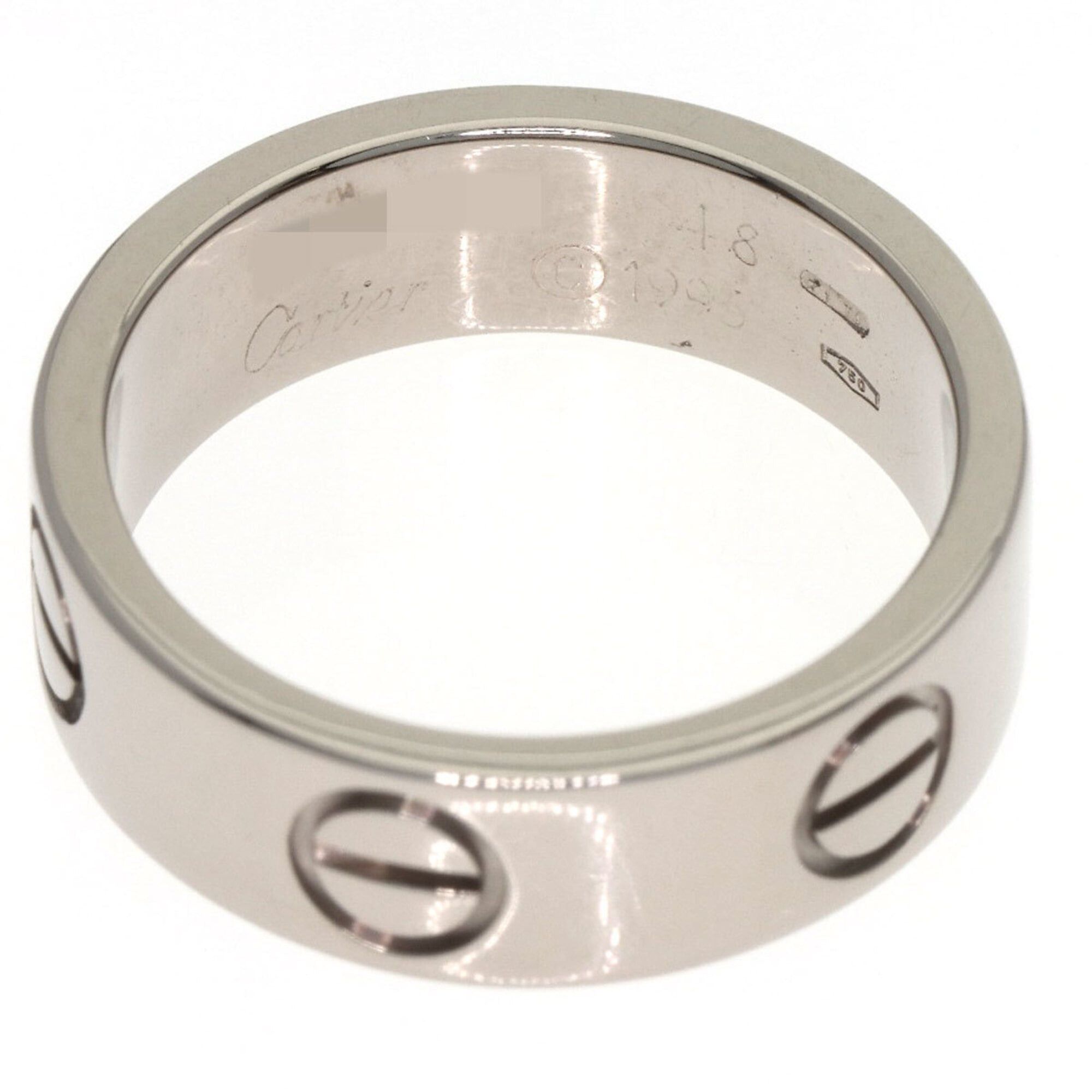 Cartier Cartier Love Ring #48, 18K White Gold, Women's Ring, CARTIER Size ONE SIZE - 4 Thumbnail