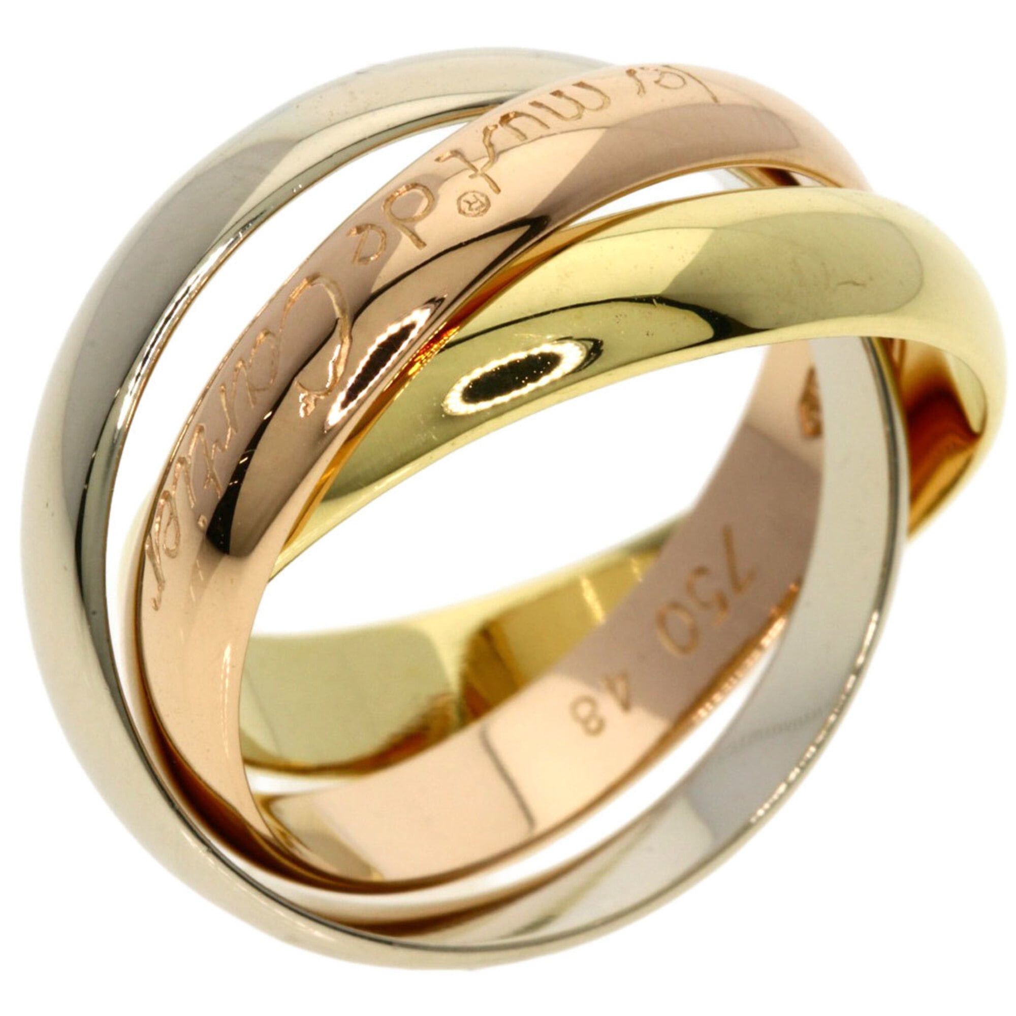 Cartier Cartier Trinity #48 Ring, 18K Yellow Gold/18K White Pink Gold, Women's, CARTIER Size ONE SIZE - 2 Thumbnail