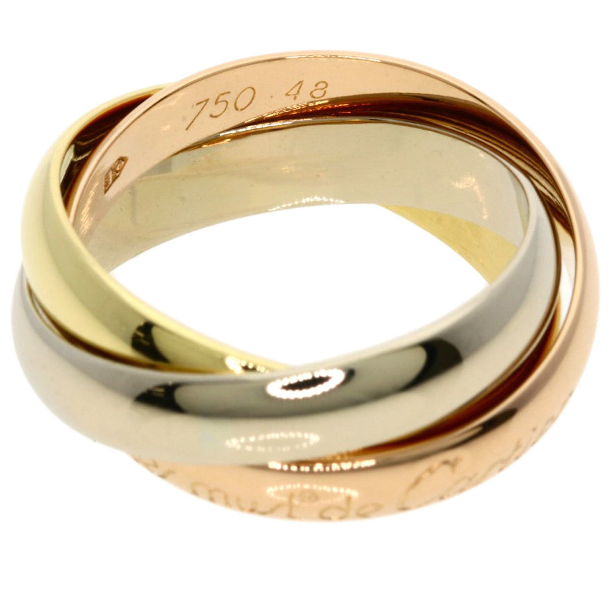 Cartier Cartier Trinity #48 Ring, 18K Yellow Gold/18K White Pink Gold, Women's, CARTIER Size ONE SIZE - 3 Thumbnail