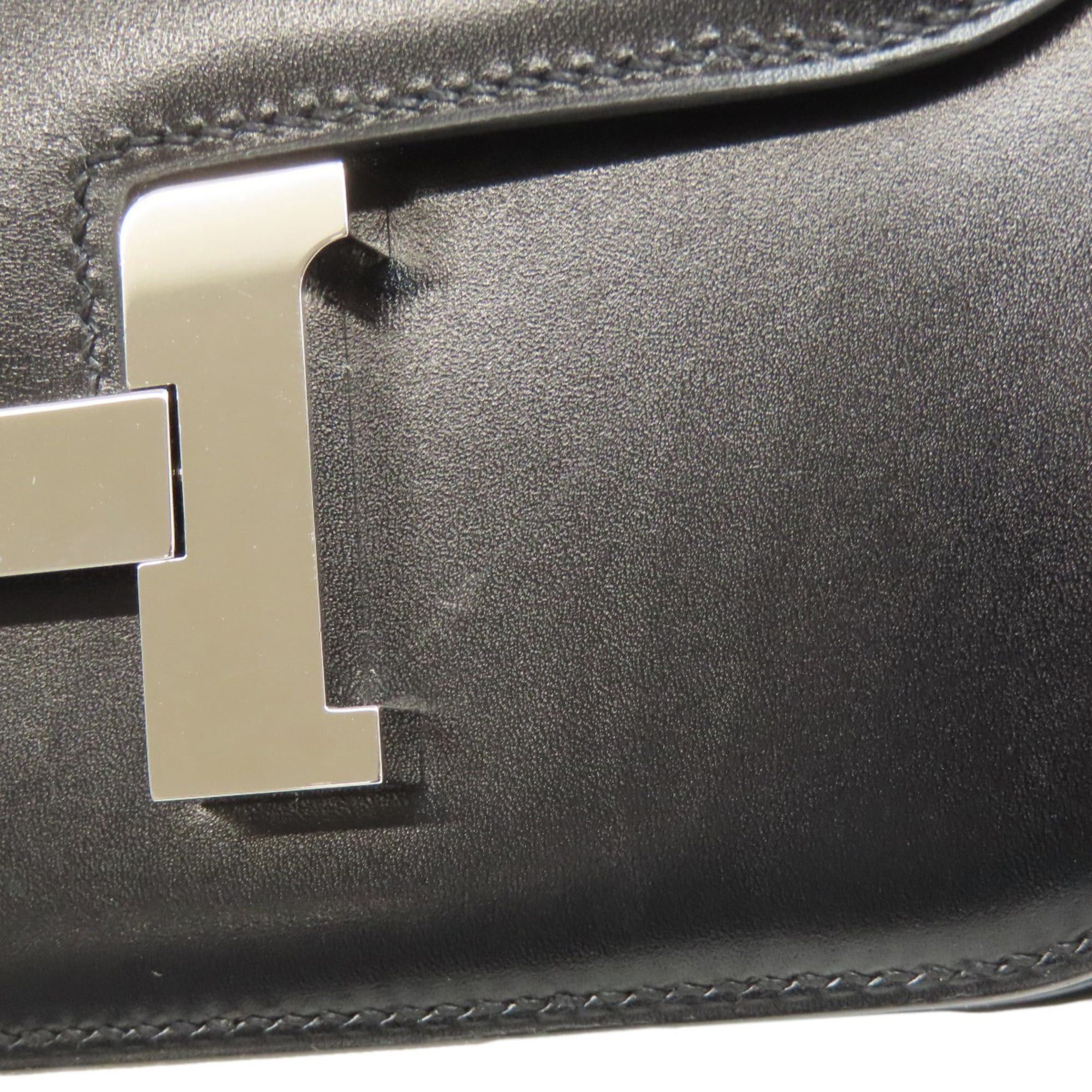 Hermes Hermes Constance Mini Shoulder Bag, Silver Hardware, Box Calf Leather, Women's Size ONE SIZE - 16 Thumbnail