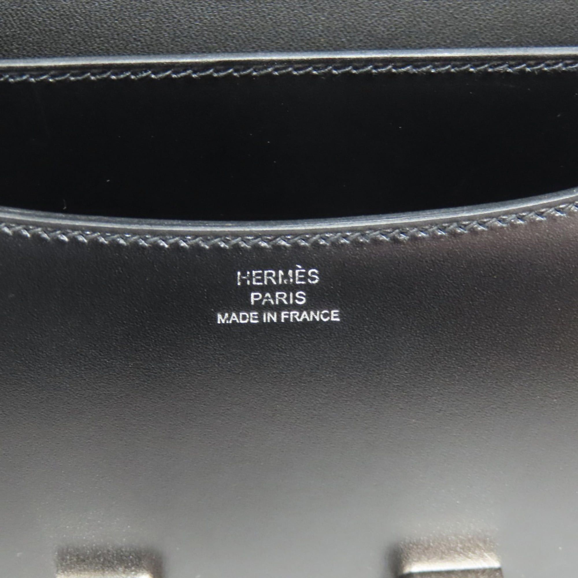 Hermes Hermes Constance Mini Shoulder Bag, Silver Hardware, Box Calf Leather, Women's Size ONE SIZE - 6 Thumbnail