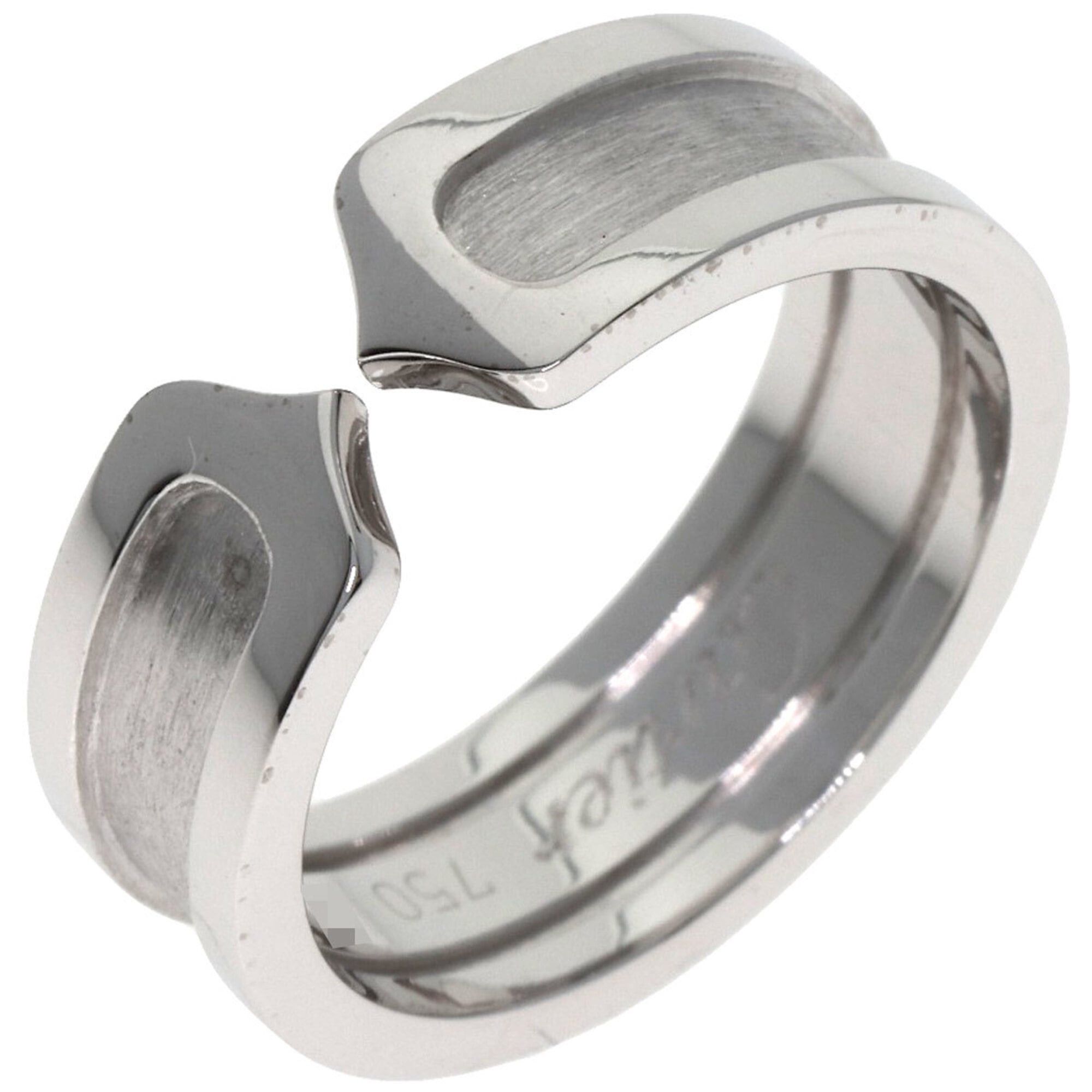 Cartier Cartier C2 SM #52 Ring, 18K White Gold, Women's, CARTIER Size ONE SIZE - 2 Thumbnail
