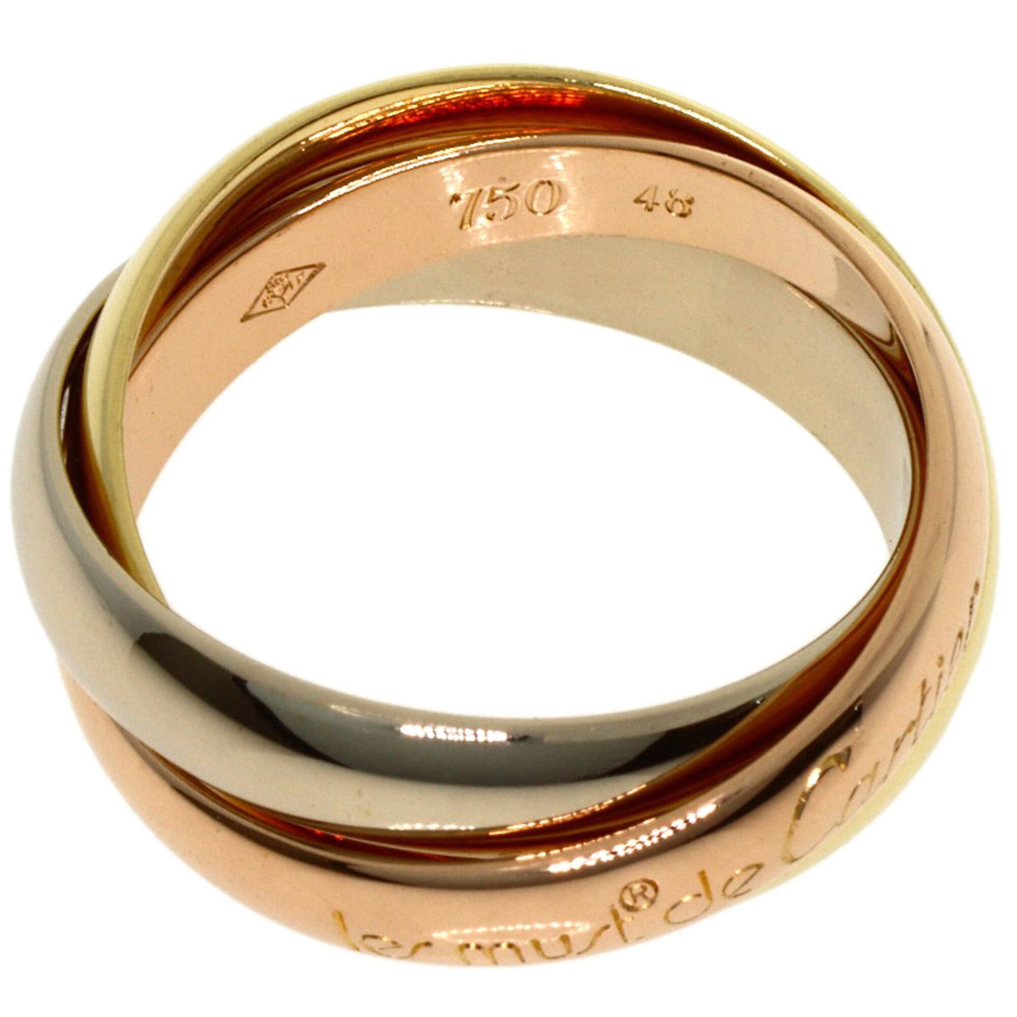 Cartier Cartier Trinity #48 Ring, 18K Yellow Gold/18K White Pink Gold, Women's, CARTIER Size ONE SIZE - 3 Thumbnail