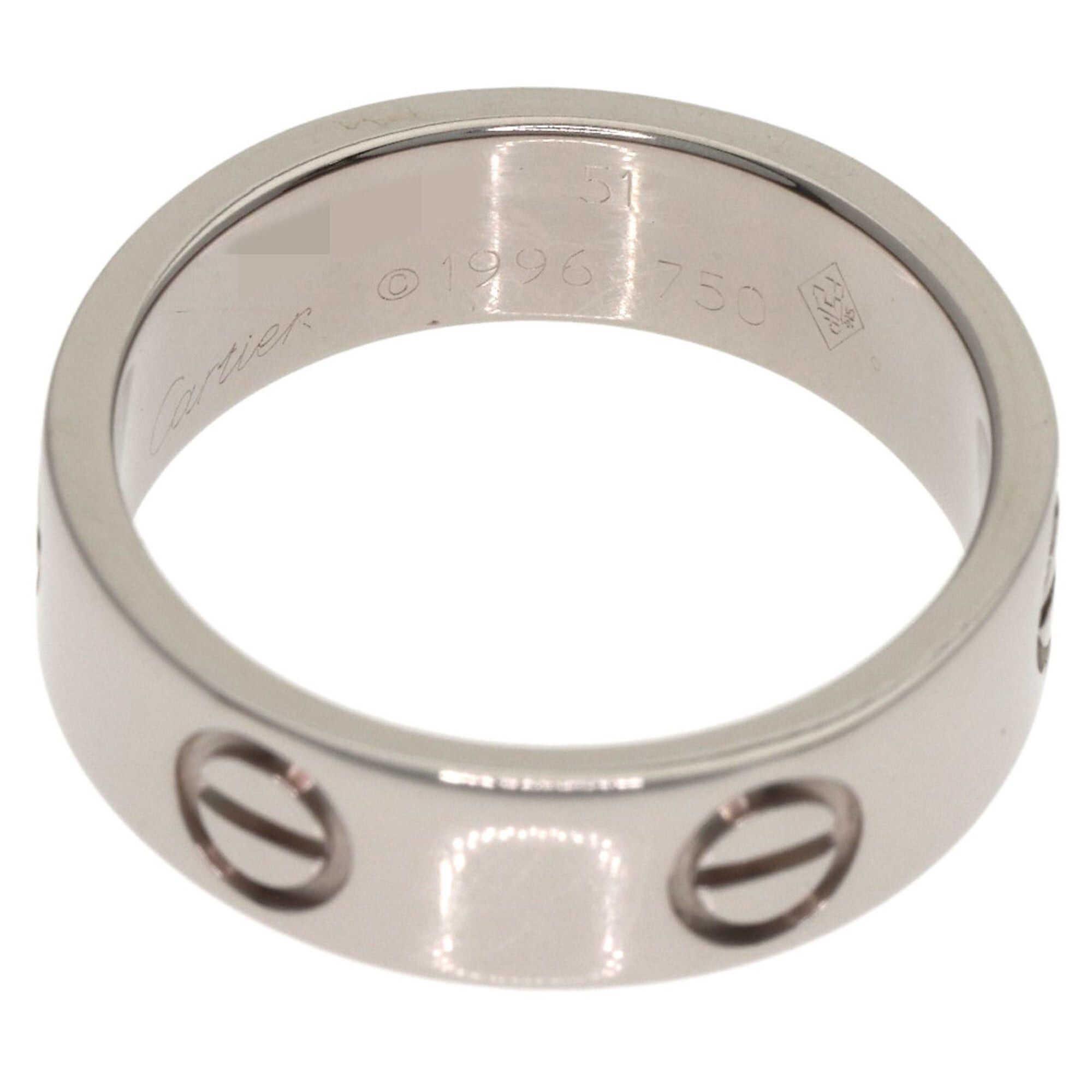 Cartier Cartier Love Ring #51, 18K White Gold, Women's Ring, CARTIER Size ONE SIZE - 4 Thumbnail