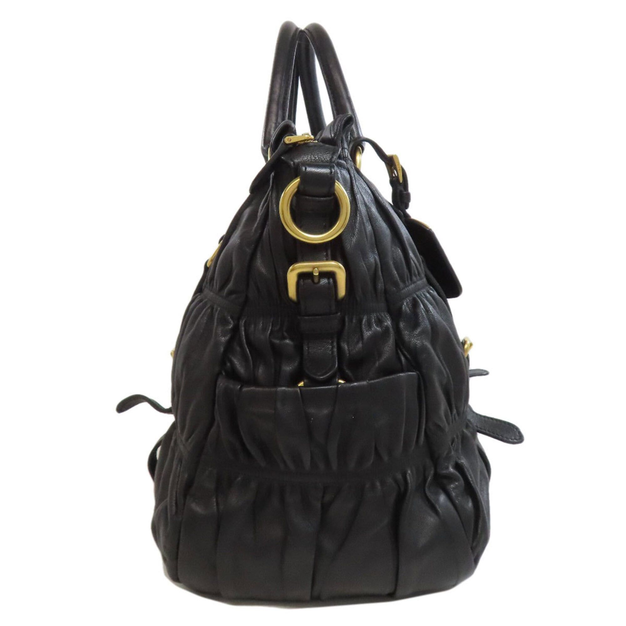 Prada Prada 2-way handbag, lambskin, women's. Size ONE SIZE - 3 Thumbnail