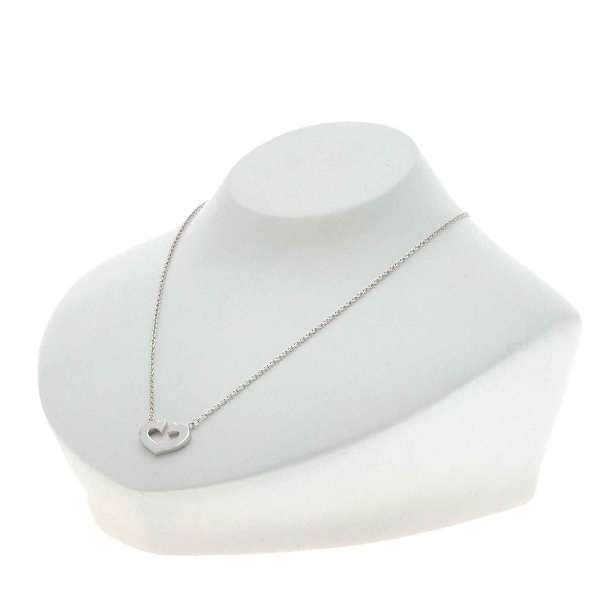 Cartier Cartier C Heart Necklace 18K White Gold Women's CARTIER Size ONE SIZE - 4 Thumbnail
