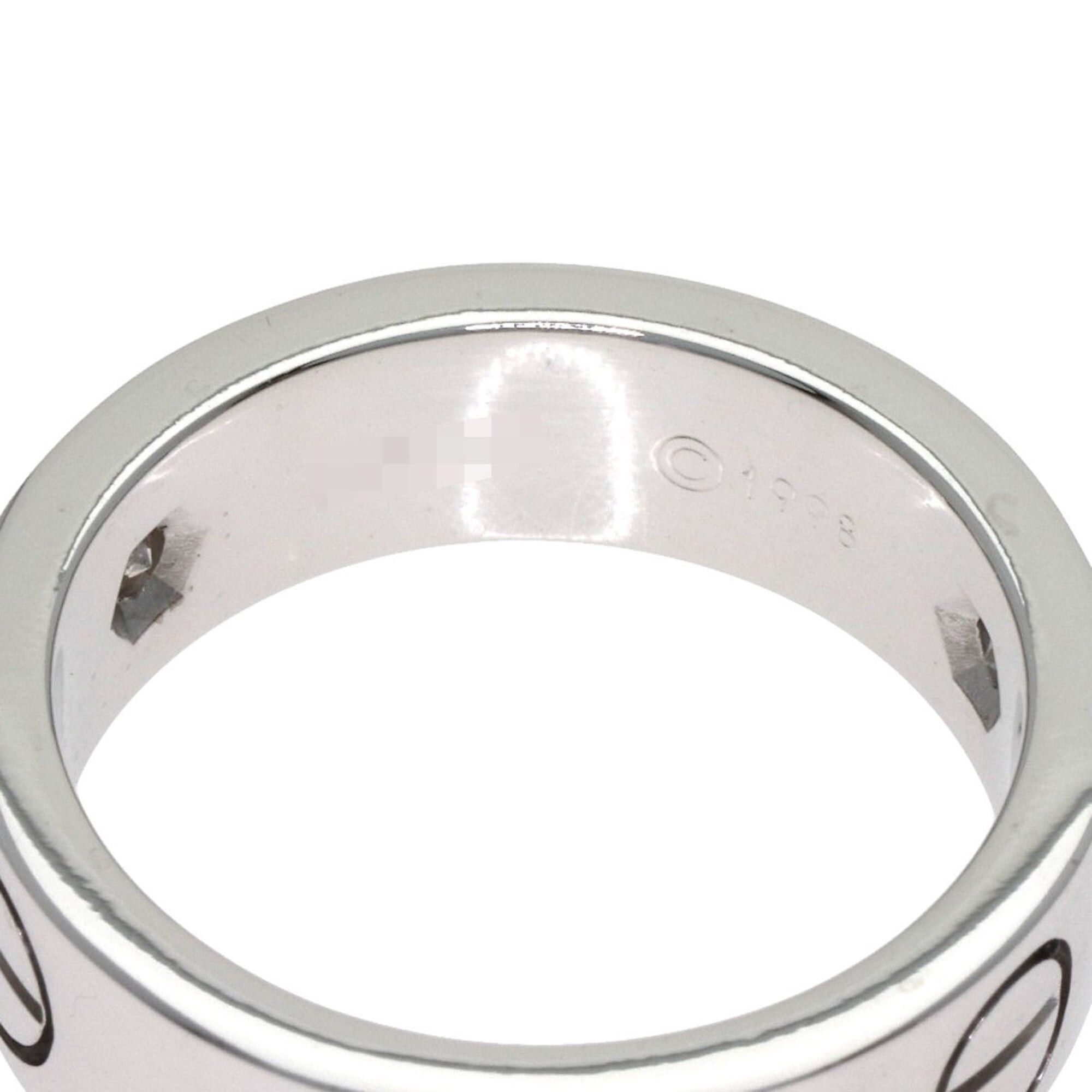 Cartier Cartier Love Ring Half Diamond #51 18K White Gold Women's CARTIER Size ONE SIZE - 5 Thumbnail