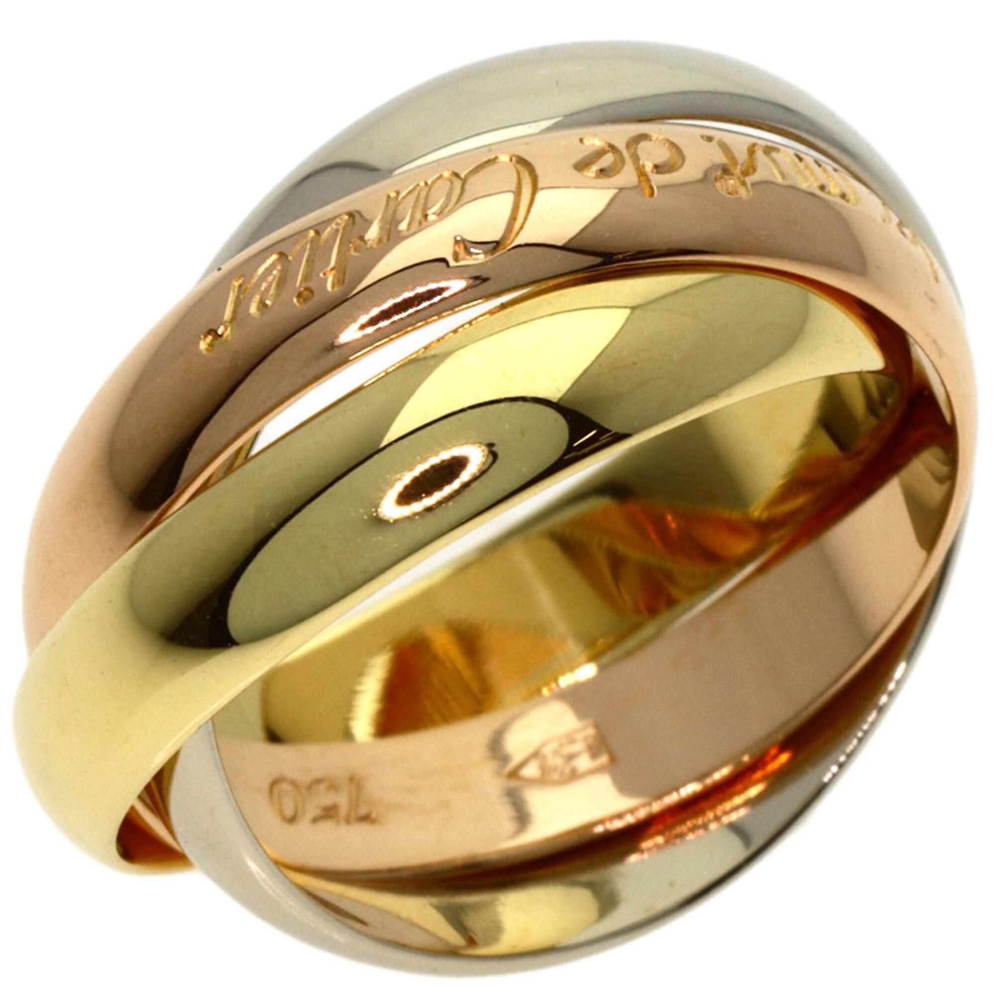 Cartier Cartier Trinity #48 Ring, 18K Yellow Gold/18K White Pink Gold, Women's, CARTIER Size ONE SIZE - 2 Thumbnail