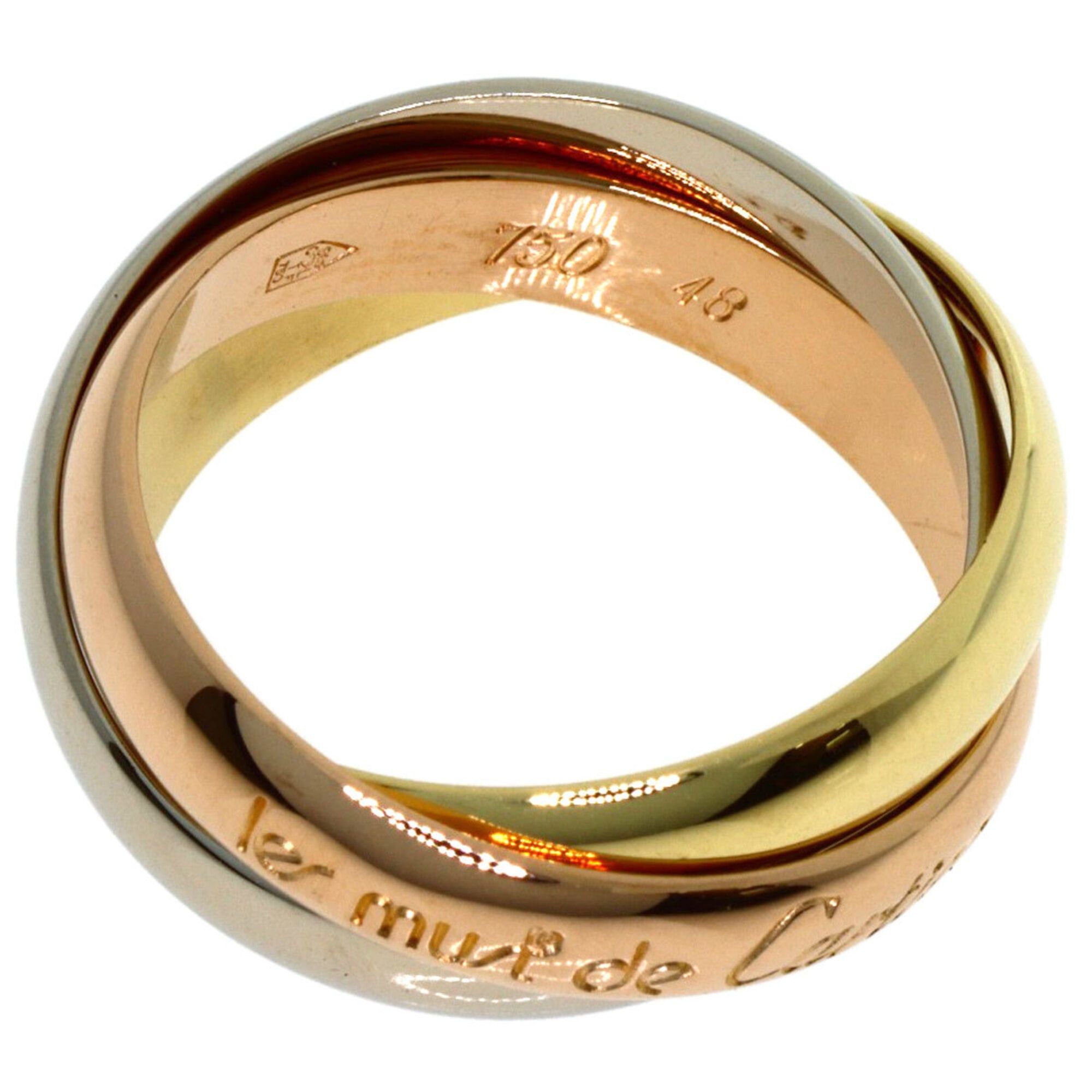 Cartier Cartier Trinity #48 Ring, 18K Yellow Gold/18K White Pink Gold, Women's, CARTIER Size ONE SIZE - 3 Thumbnail