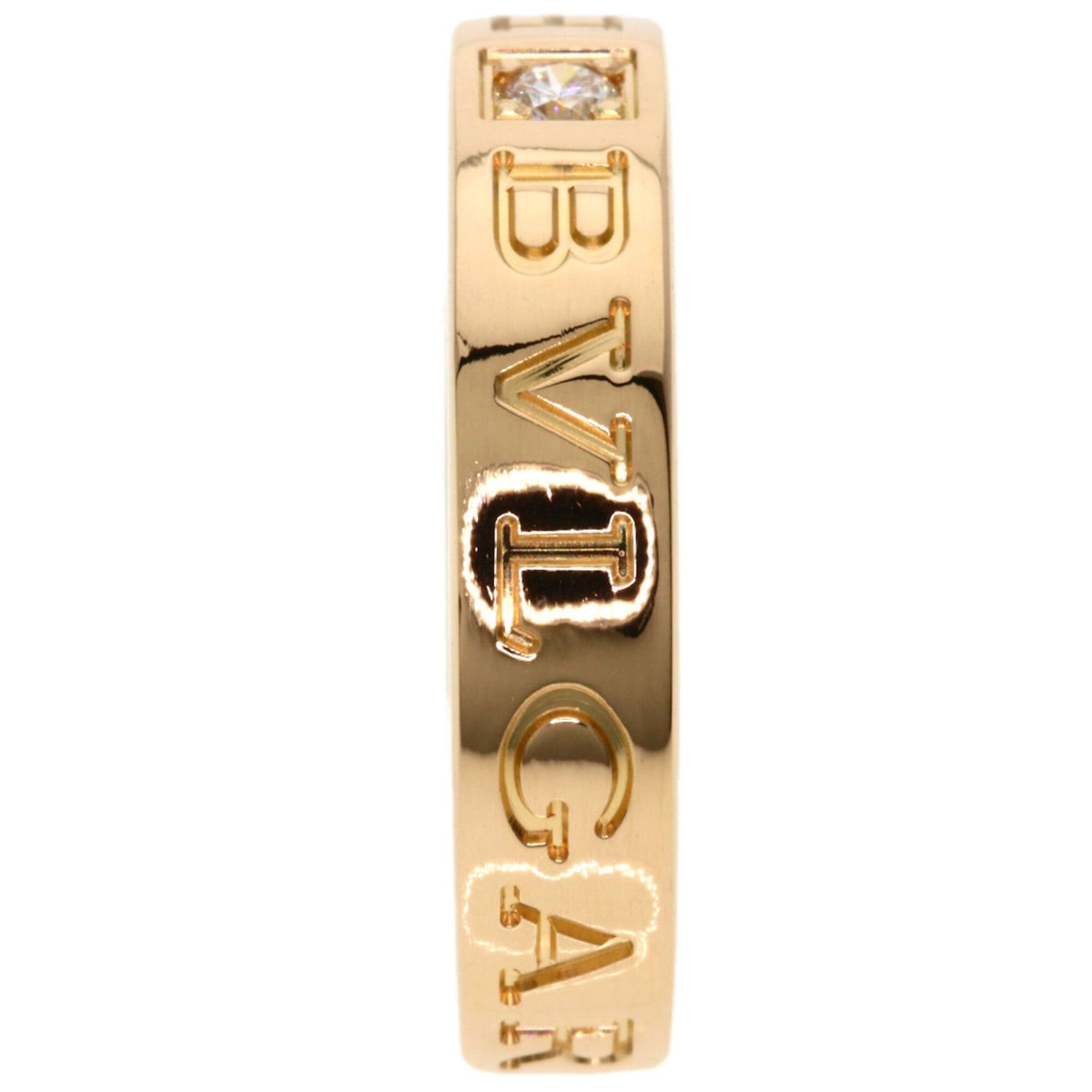 Bvlgari BVLGARI Double Logo 1P Diamond Ring, 18K Pink Gold, Women's Size ONE SIZE - 3 Thumbnail