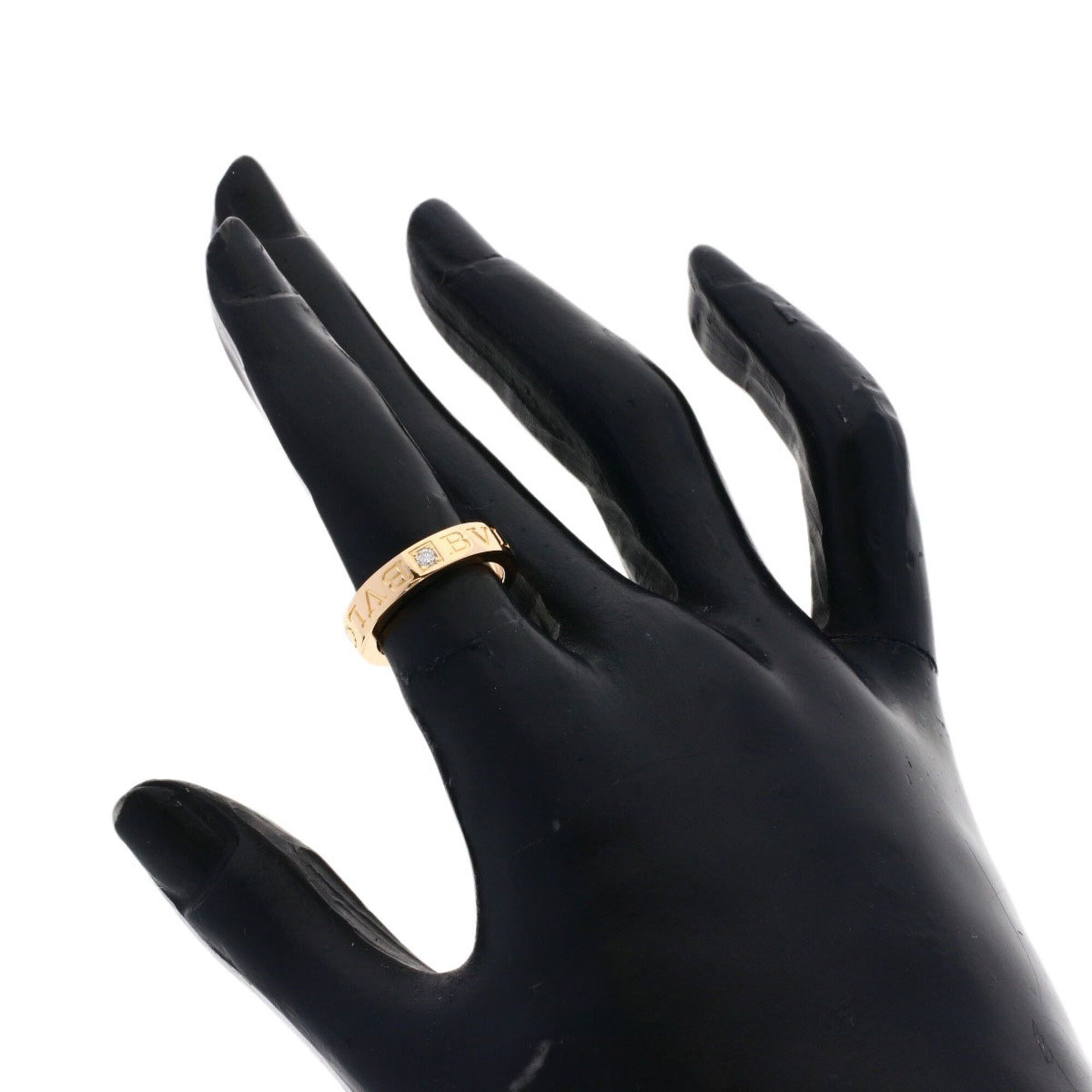 Bvlgari BVLGARI Double Logo 1P Diamond Ring, 18K Pink Gold, Women's Size ONE SIZE - 6 Thumbnail
