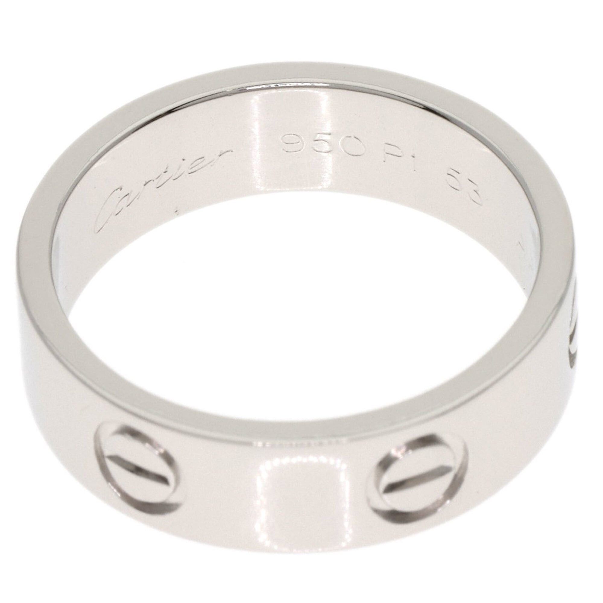 Cartier Cartier Love Ring #53, Platinum PT950, Women's Ring, CARTIER Size ONE SIZE - 4 Thumbnail