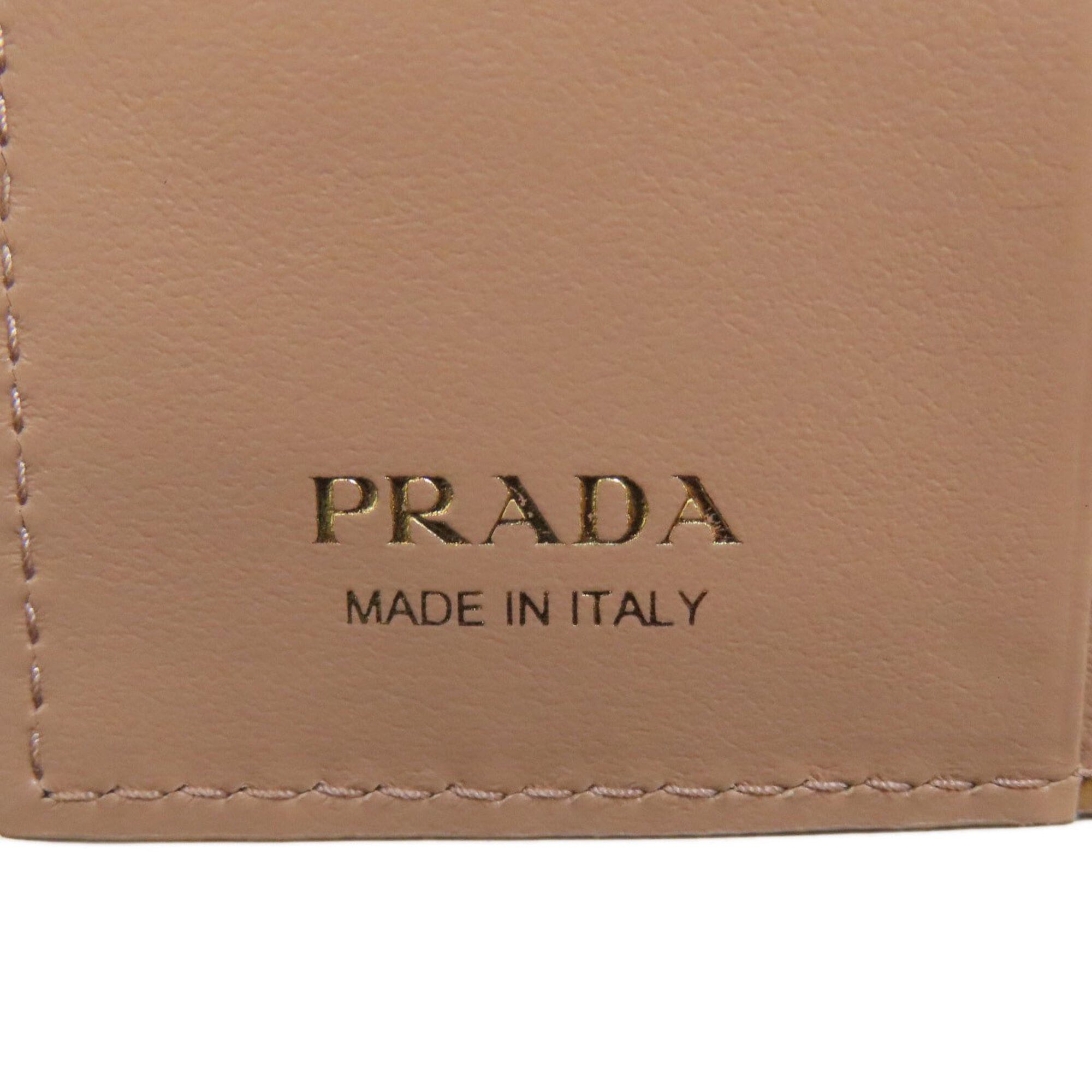 Prada Prada Logo Bi-fold Leather Wallet for Women PRADA Size ONE SIZE - 7 Thumbnail