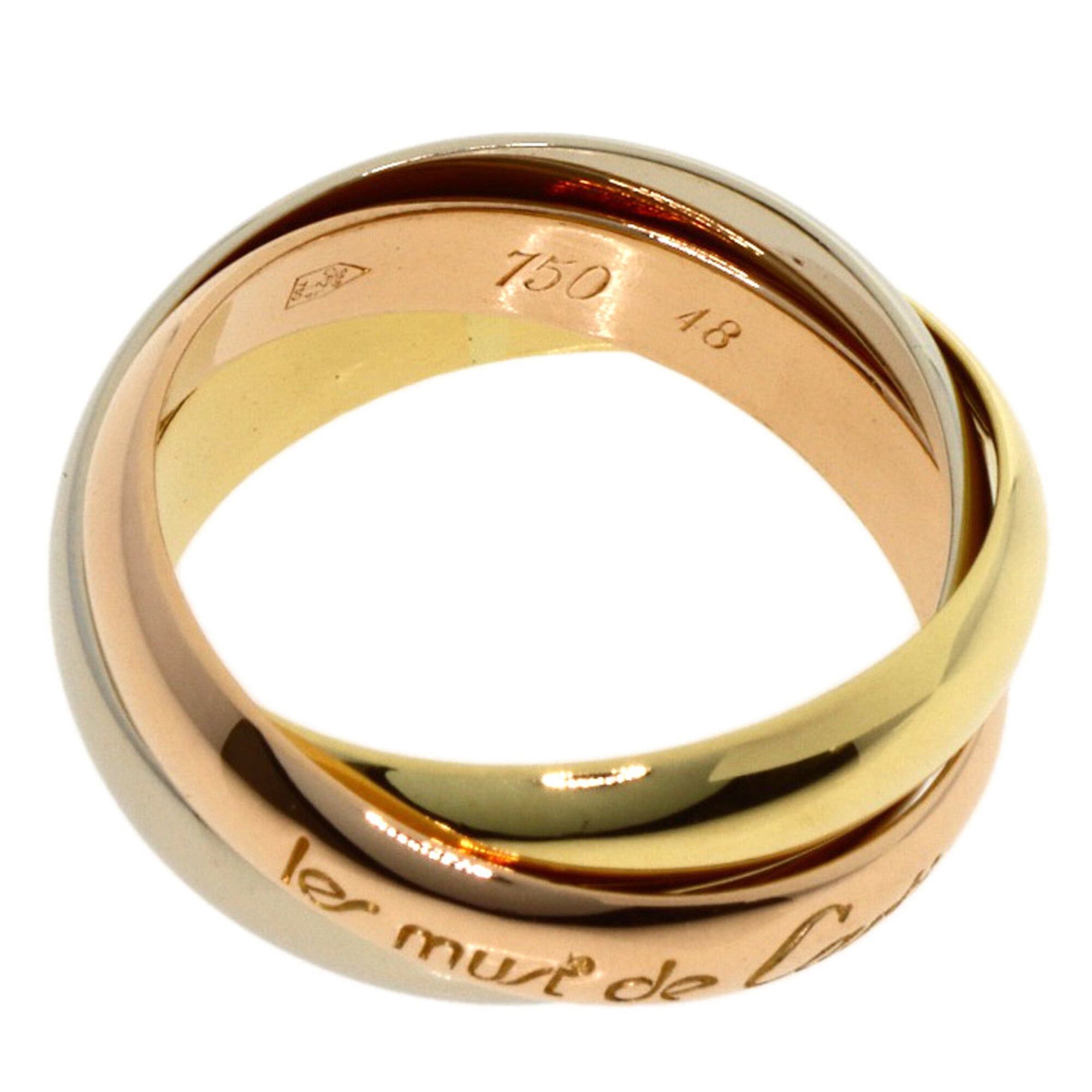 Cartier Cartier Trinity #48 Ring, 18K Yellow Gold/18K White Pink Gold, Women's, CARTIER Size ONE SIZE - 3 Thumbnail