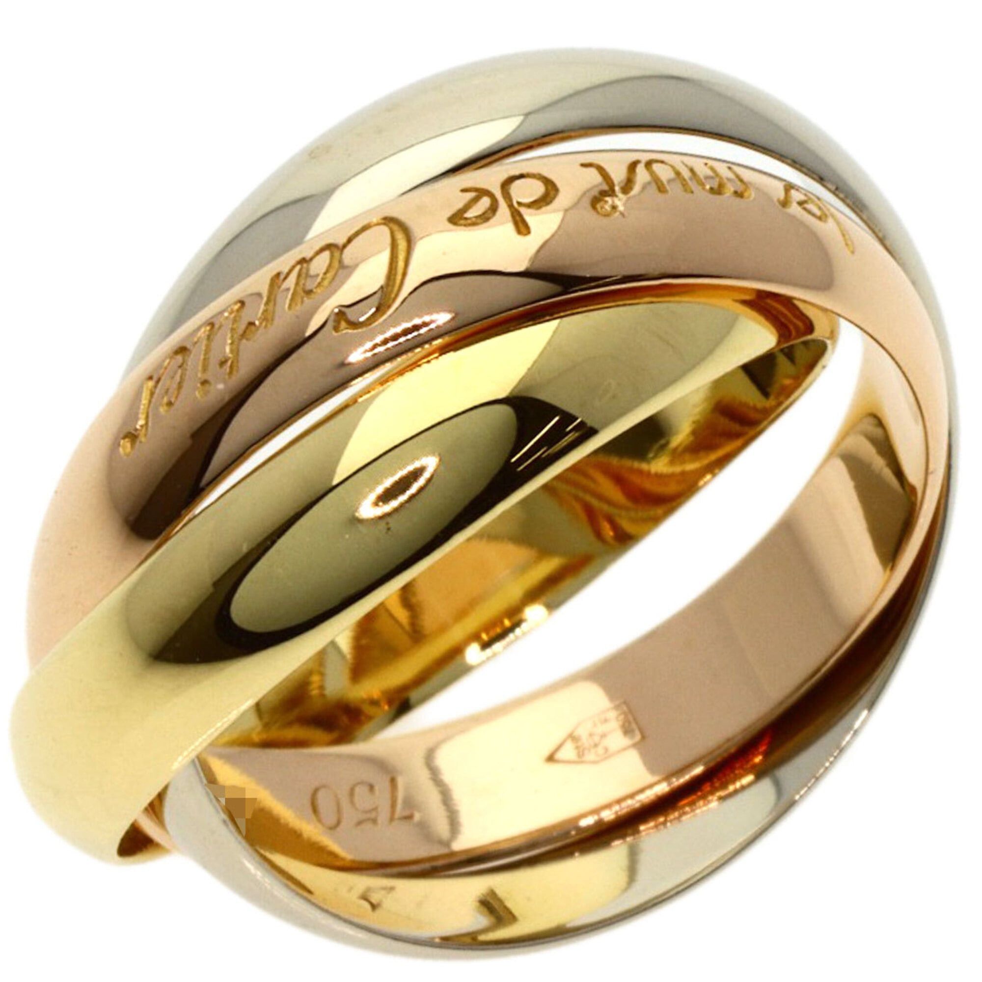 Cartier Cartier Trinity #48 Ring, 18K Yellow Gold/18K White Pink Gold, Women's, CARTIER Size ONE SIZE - 2 Thumbnail