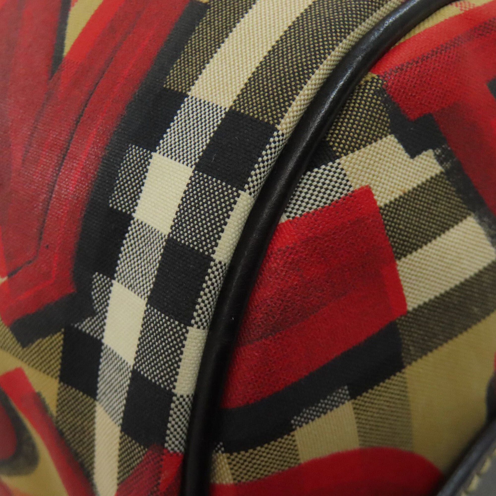 Burberry Burberry Nova Check Graffiti Print Shoulder Bag, Nylon, Women's, BURBERRY Size ONE SIZE - 18 Thumbnail