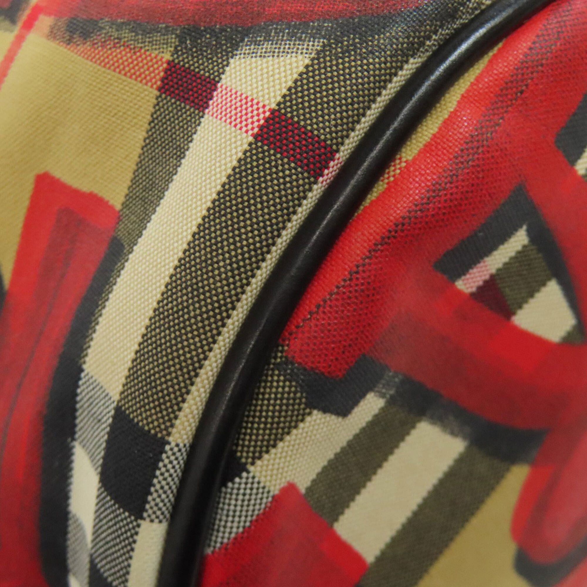 Burberry Burberry Nova Check Graffiti Print Shoulder Bag, Nylon, Women's, BURBERRY Size ONE SIZE - 20 Thumbnail