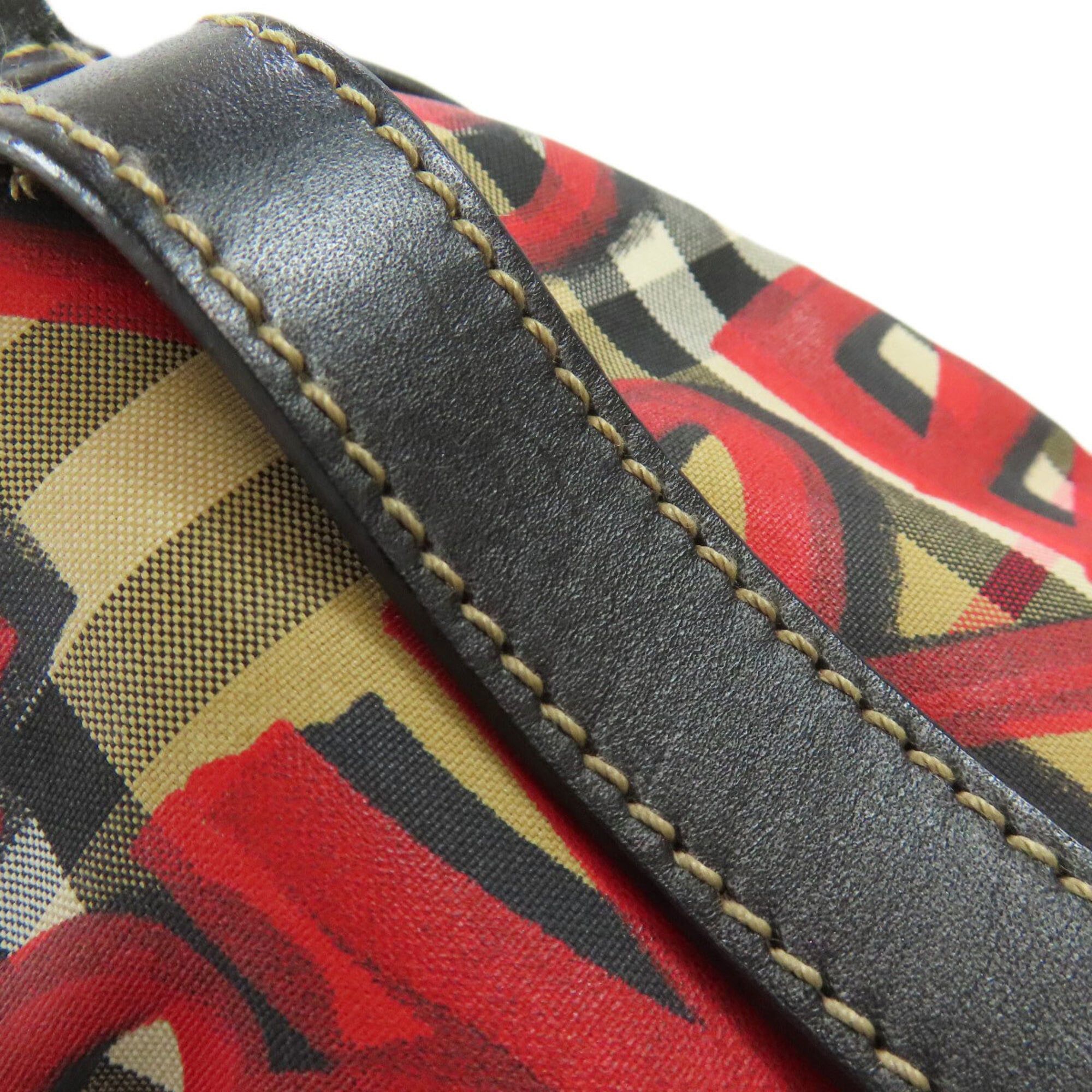 Burberry Burberry Nova Check Graffiti Print Shoulder Bag, Nylon, Women's, BURBERRY Size ONE SIZE - 14 Thumbnail