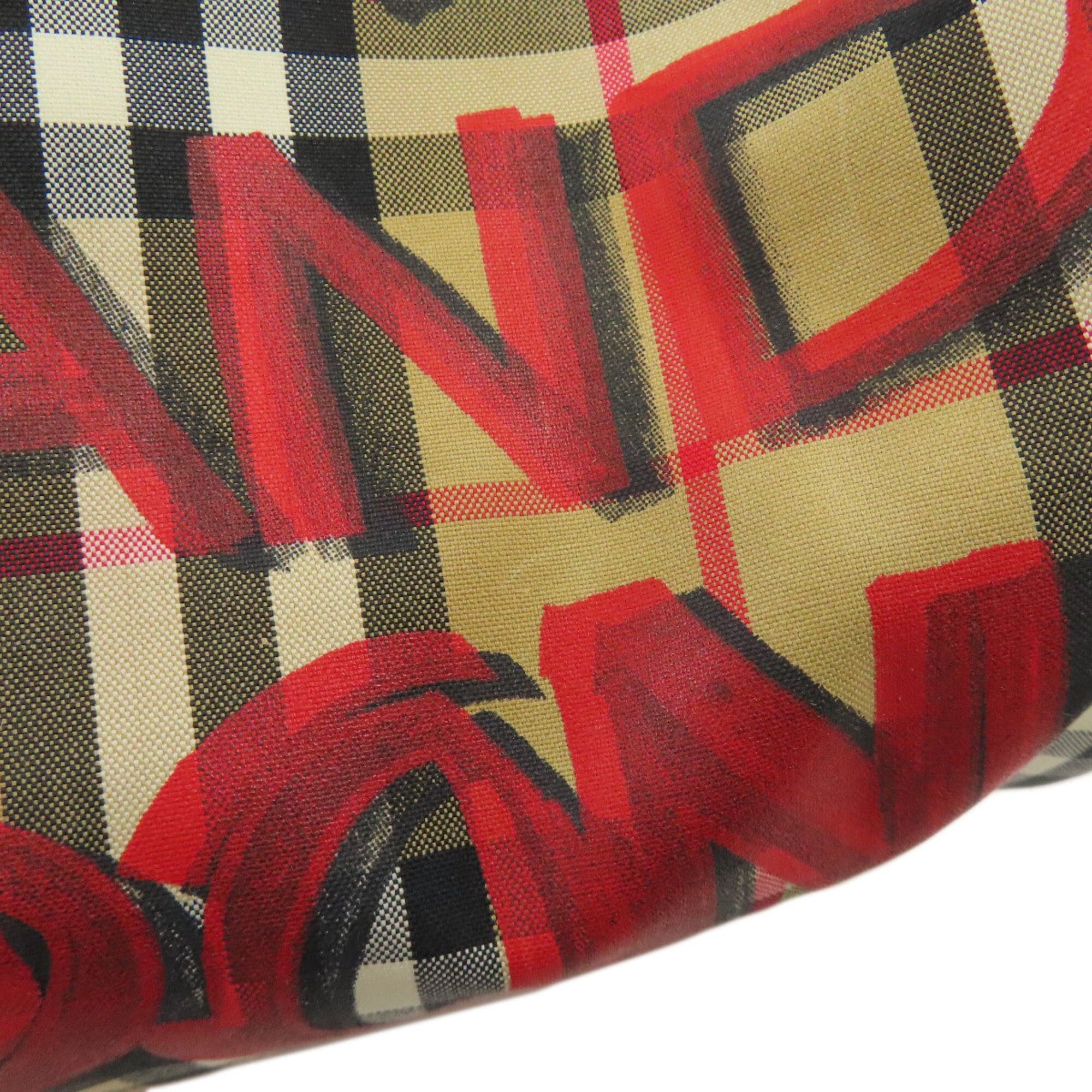 Burberry Burberry Nova Check Graffiti Print Shoulder Bag, Nylon, Women's, BURBERRY Size ONE SIZE - 10 Thumbnail