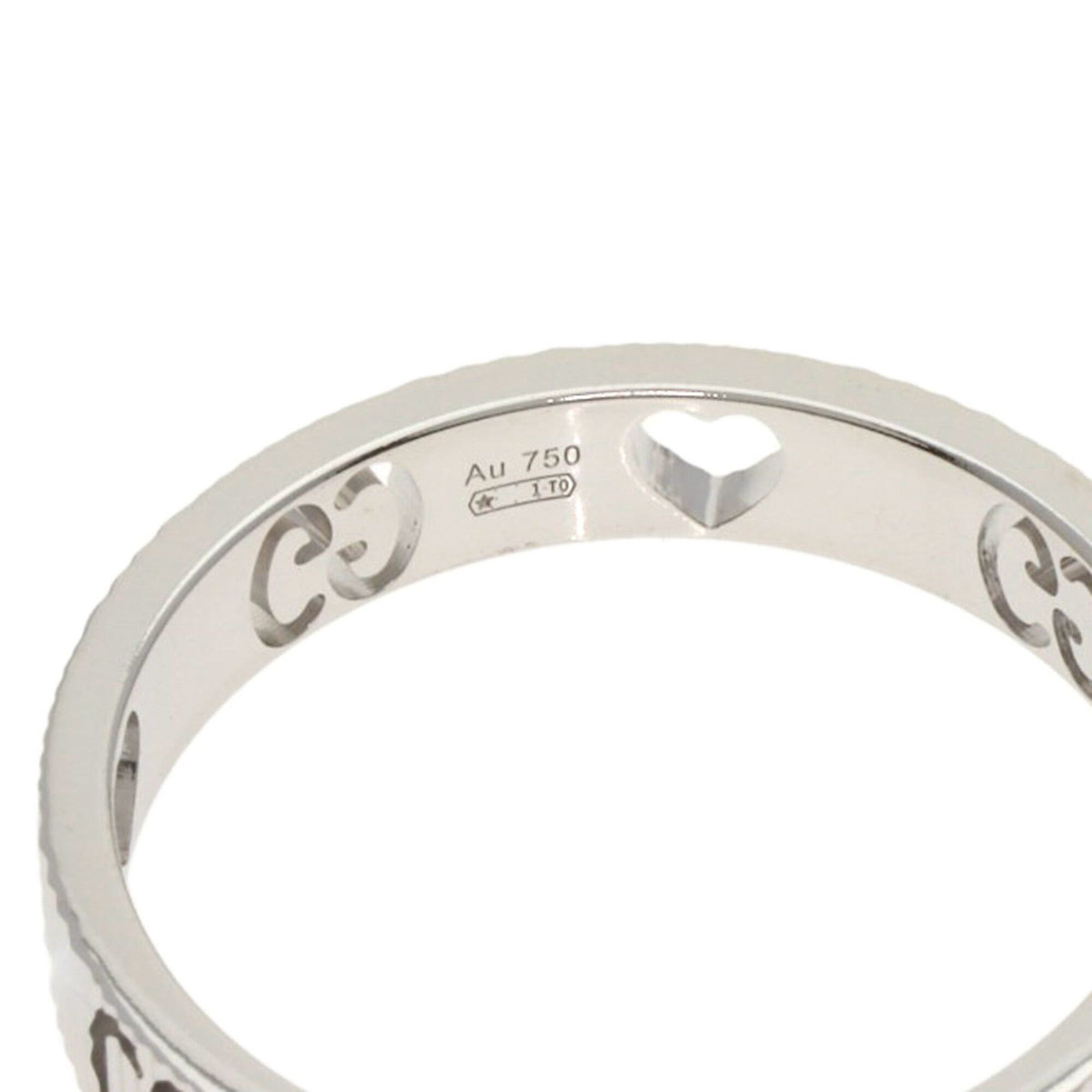 Gucci Gucci Icon Heart #21 Ring, 18K White Gold, Women's GUCCI Size ONE SIZE - 6 Thumbnail