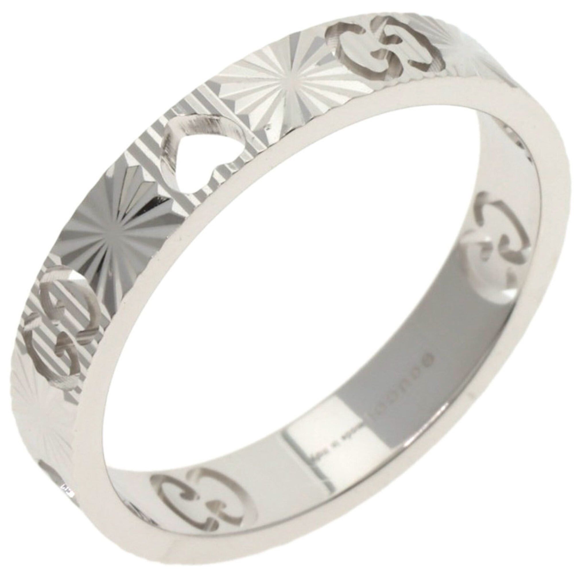 Gucci Gucci Icon Heart #21 Ring, 18K White Gold, Women's GUCCI Size ONE SIZE - 2 Thumbnail