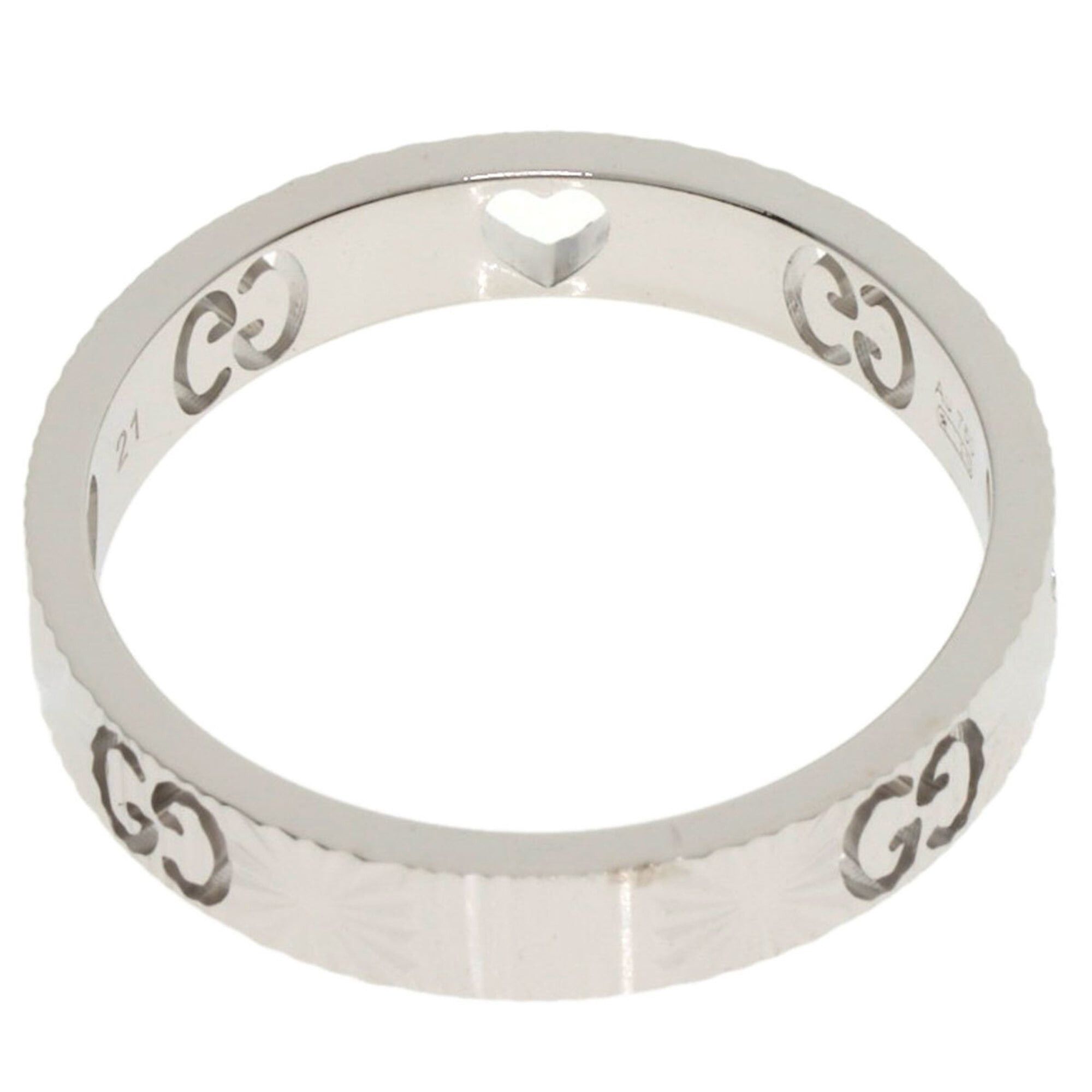Gucci Gucci Icon Heart #21 Ring, 18K White Gold, Women's GUCCI Size ONE SIZE - 4 Thumbnail