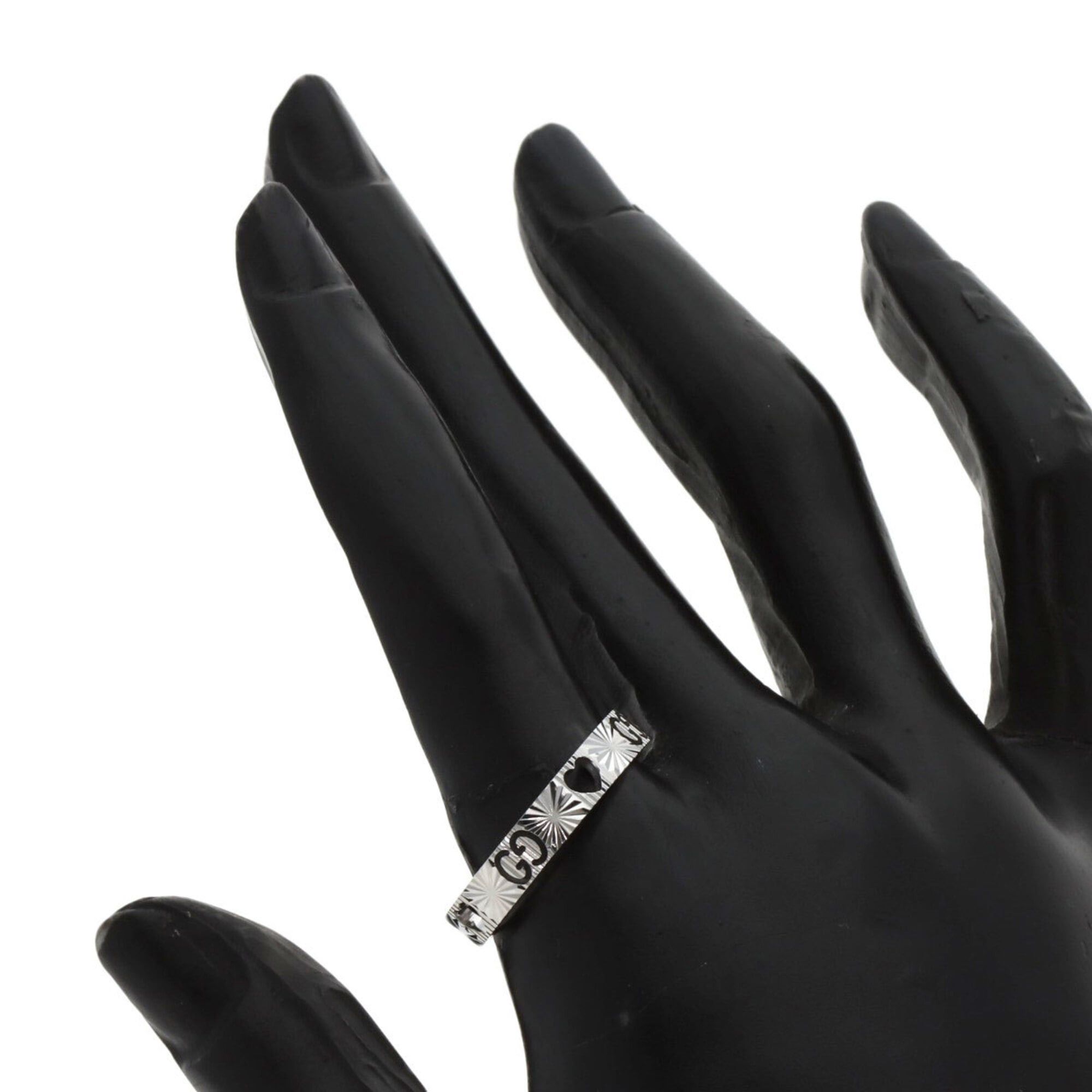 Gucci Gucci Icon Heart #21 Ring, 18K White Gold, Women's GUCCI Size ONE SIZE - 8 Thumbnail