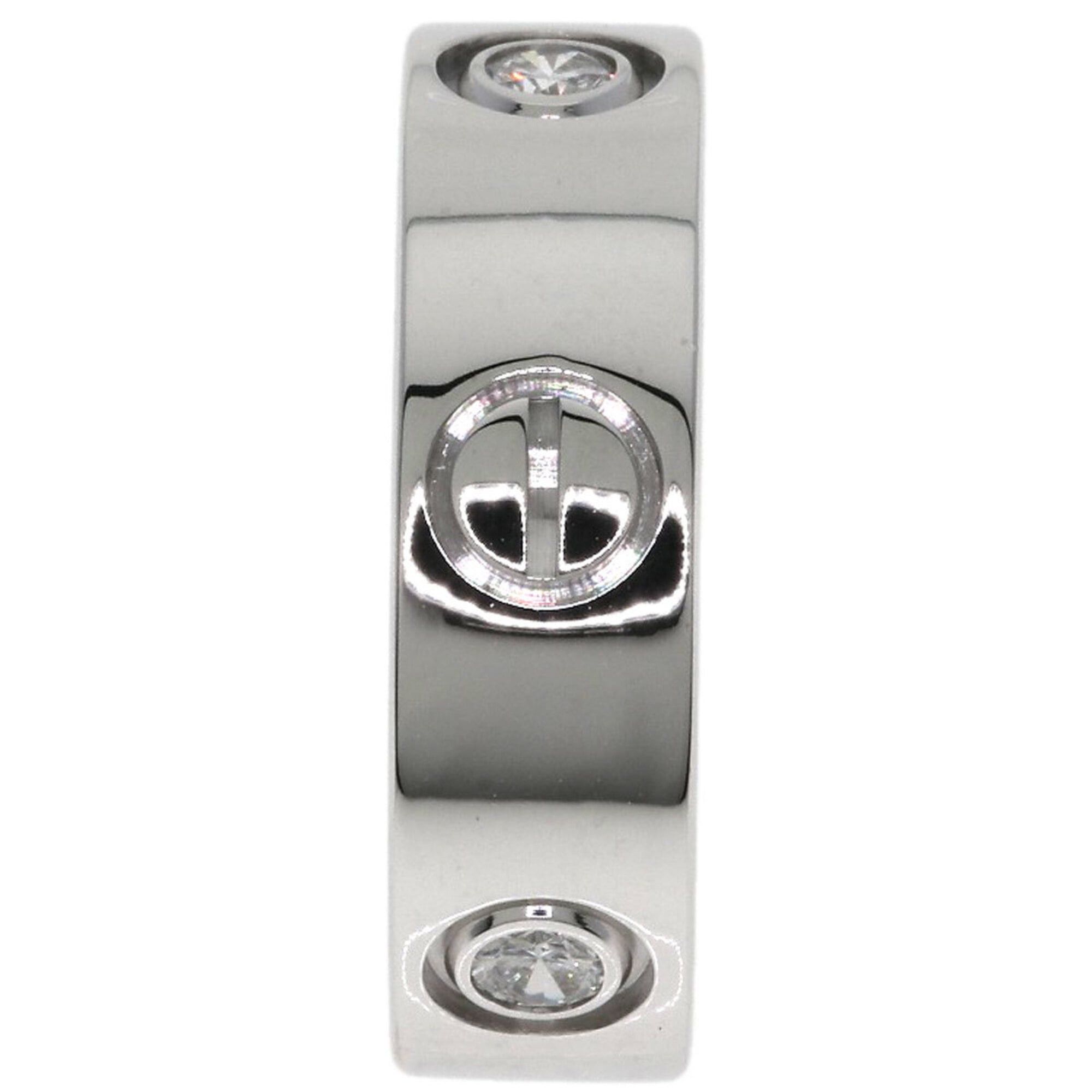 Cartier Cartier Love Ring, 3 Diamonds, Size 48, 18K White Gold, Women's CARTIER Size ONE SIZE - 3 Thumbnail