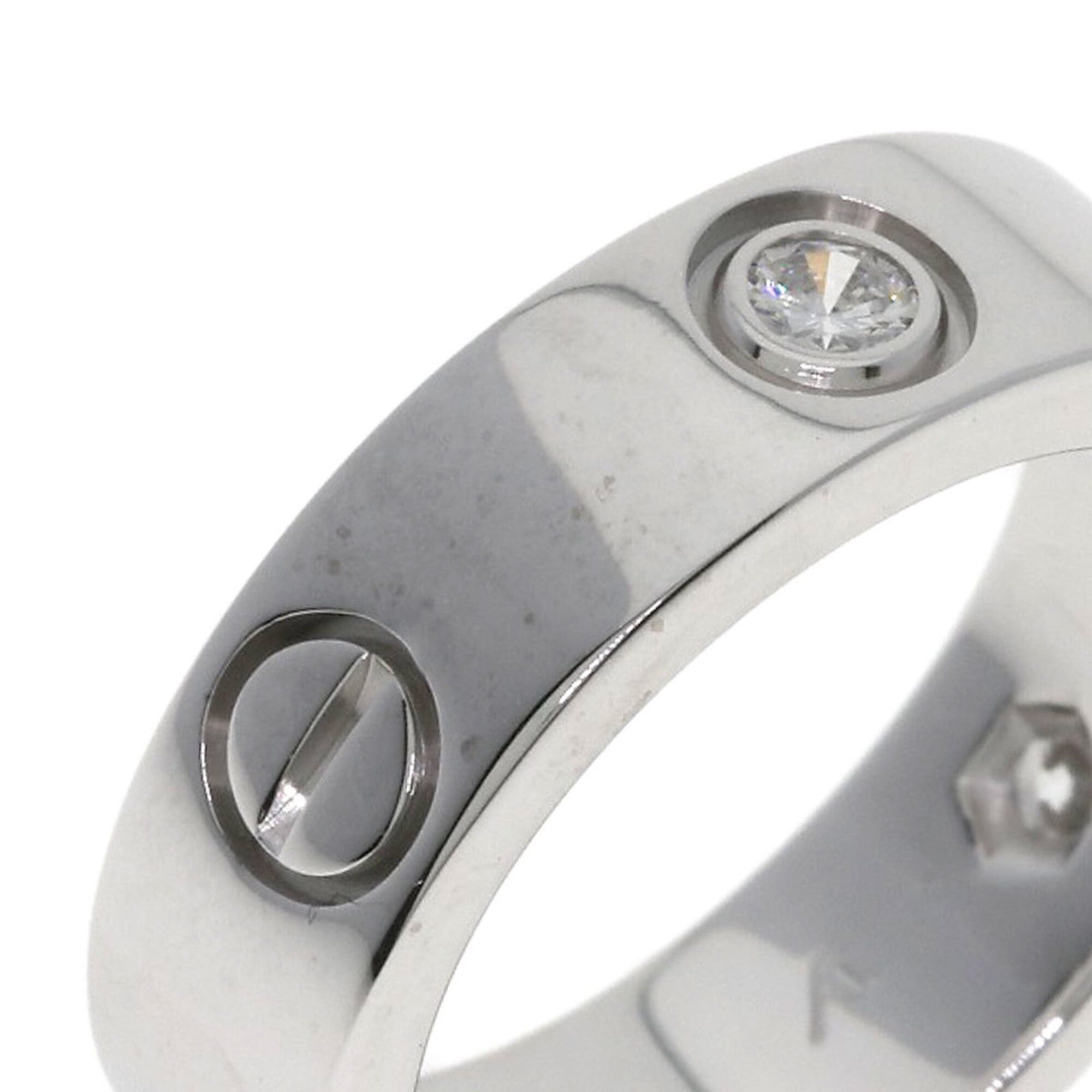 Cartier Cartier Love Ring, 3 Diamonds, Size 48, 18K White Gold, Women's CARTIER Size ONE SIZE - 8 Thumbnail