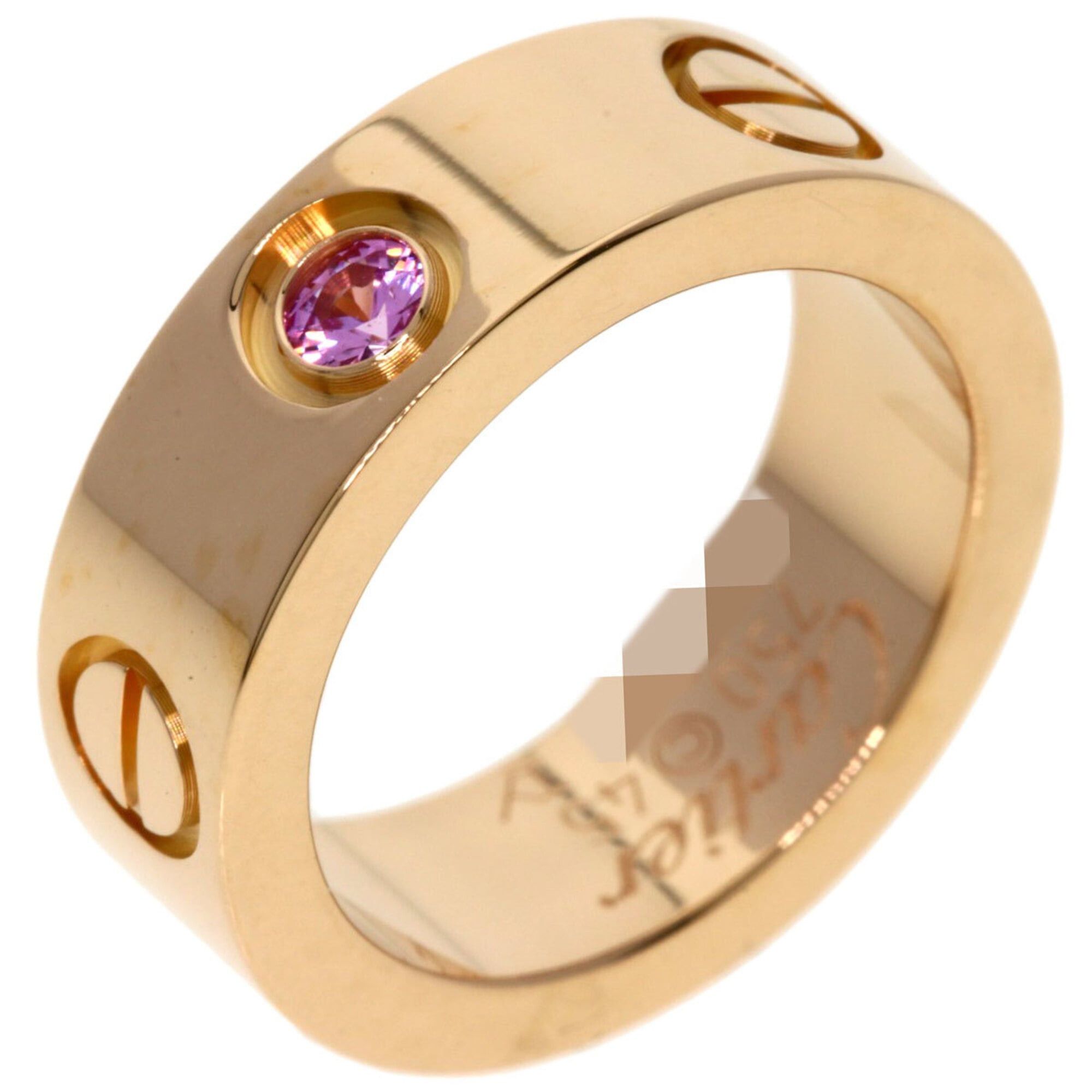 Cartier Cartier Love Ring, 1P Pink Sapphire, Size 45, 18K Gold, Women's CARTIER Size ONE SIZE - 2 Thumbnail