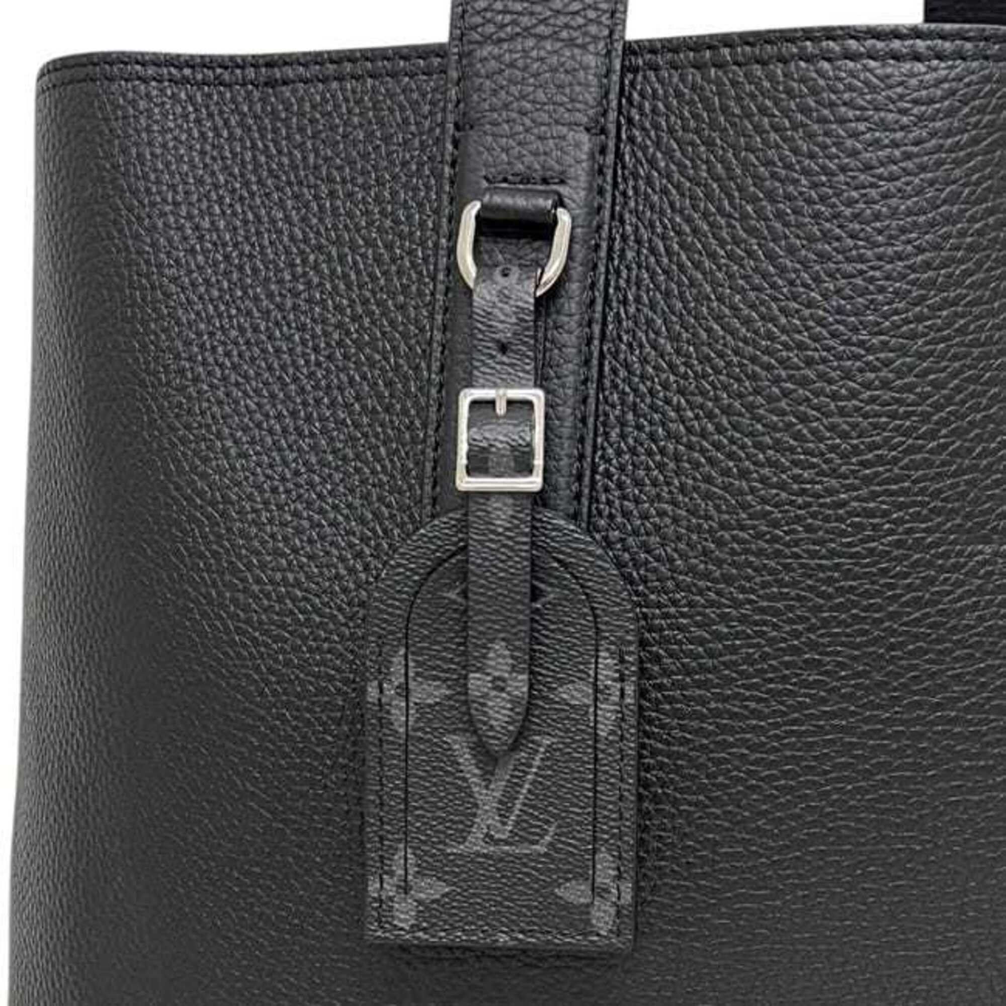 Louis Vuitton Louis Vuitton Cabas Voyage Tote Bag, Black Noir, M53240, Taurillon Leather, UB4210 LOUIS VUITTON Size ONE SIZE - 6 Thumbnail