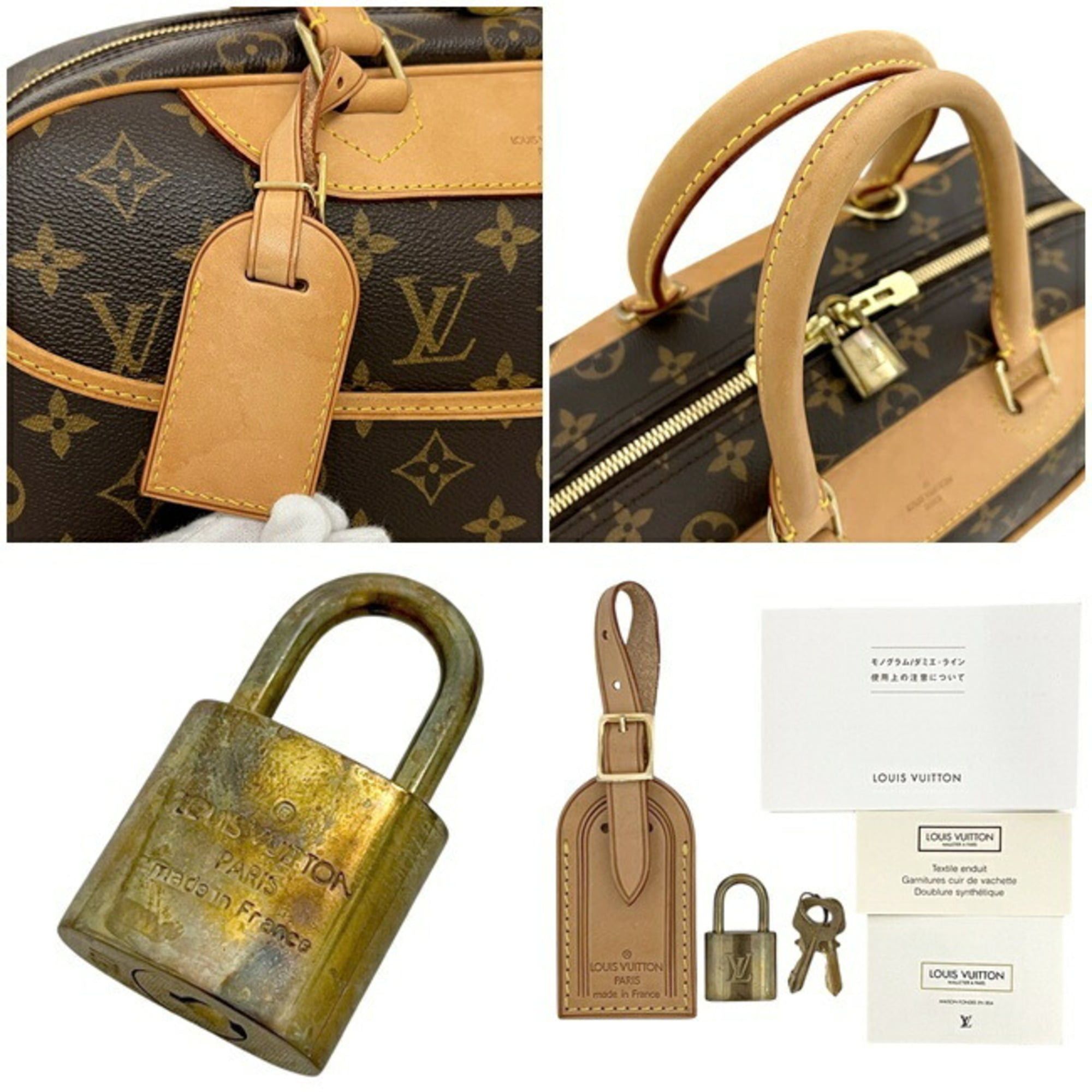 Louis Vuitton Louis Vuitton Deauville Bowling Vanity Handbag, Brown, Monogram M47270, Canvas, Natural Leather, SP2027 LOUIS VUITTON Size ONE SIZE - 11 Thumbnail