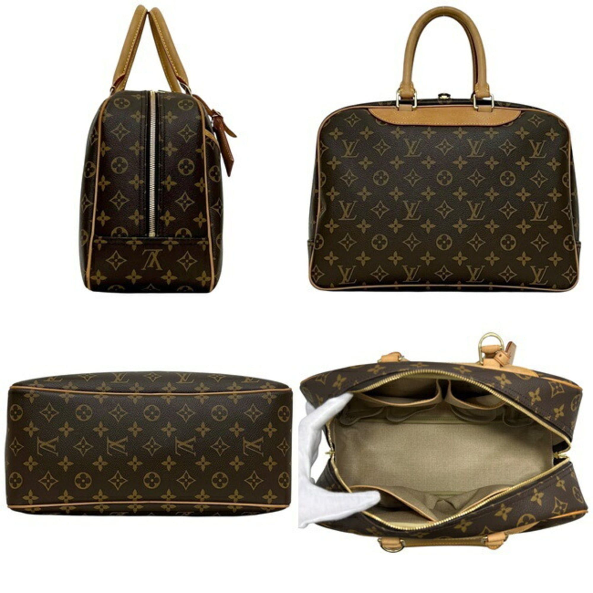 Louis Vuitton Louis Vuitton Deauville Bowling Vanity Handbag, Brown, Monogram M47270, Canvas, Natural Leather, SP2027 LOUIS VUITTON Size ONE SIZE - 3 Thumbnail