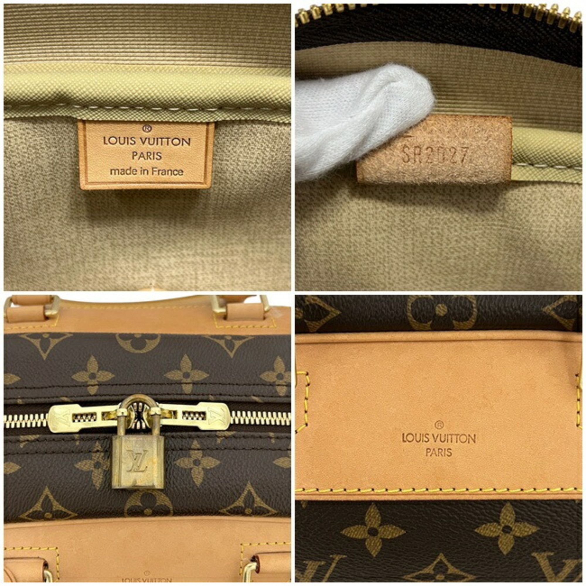 Louis Vuitton Louis Vuitton Deauville Bowling Vanity Handbag, Brown, Monogram M47270, Canvas, Natural Leather, SP2027 LOUIS VUITTON Size ONE SIZE - 4 Thumbnail