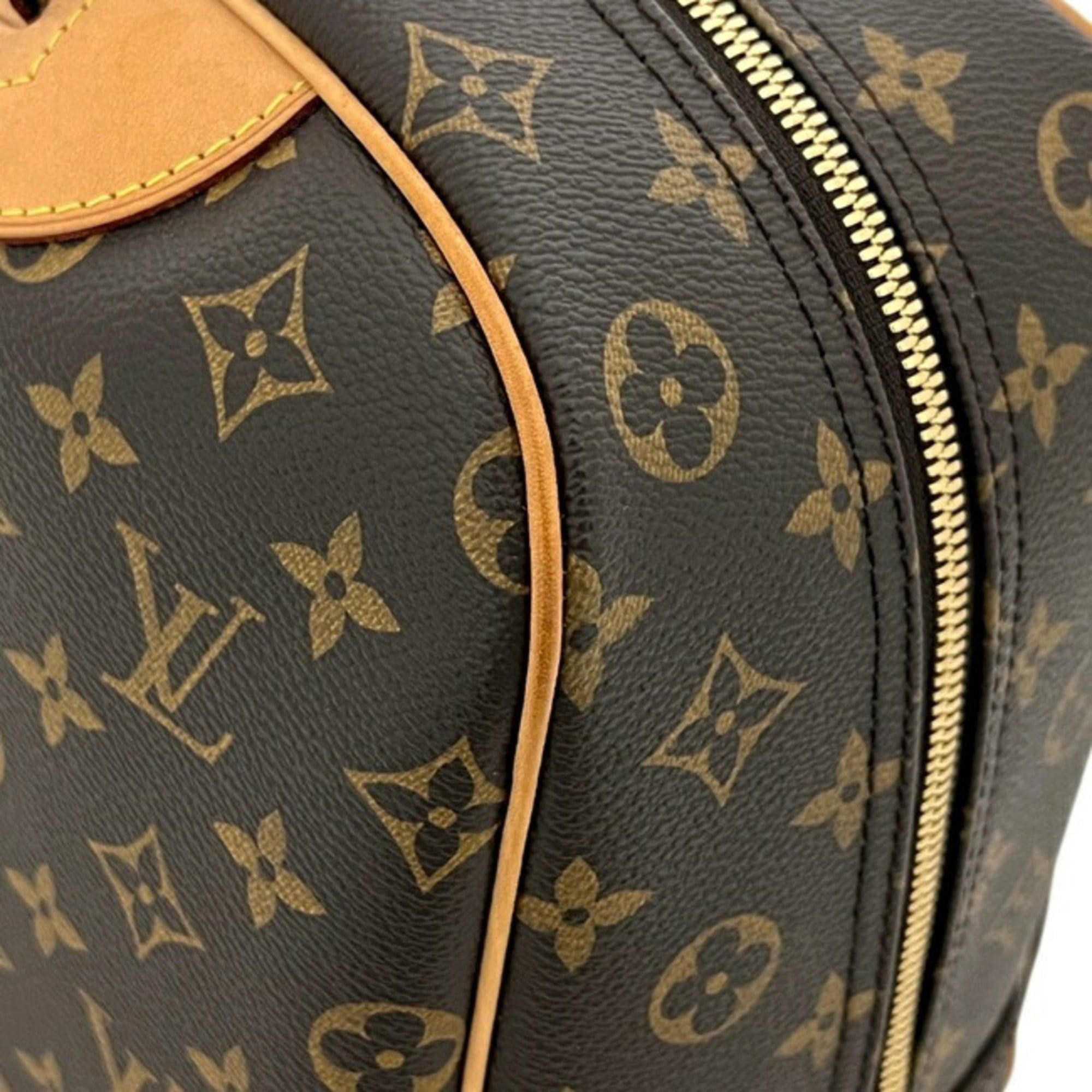 Louis Vuitton Louis Vuitton Deauville Bowling Vanity Handbag, Brown, Monogram M47270, Canvas, Natural Leather, SP2027 LOUIS VUITTON Size ONE SIZE - 5 Thumbnail