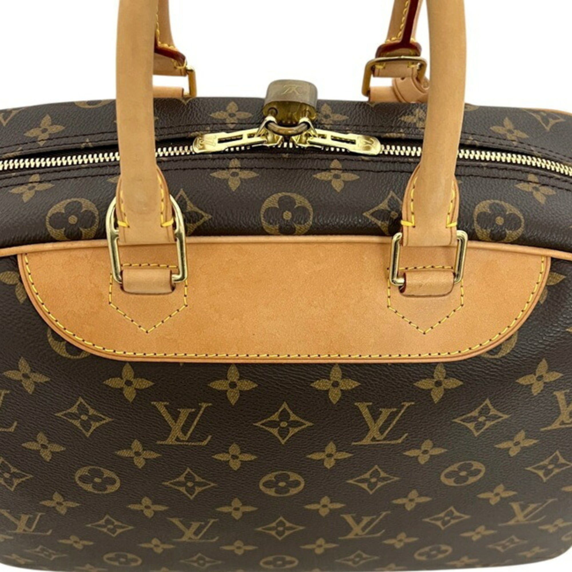 Louis Vuitton Louis Vuitton Deauville Bowling Vanity Handbag, Brown, Monogram M47270, Canvas, Natural Leather, SP2027 LOUIS VUITTON Size ONE SIZE - 9 Thumbnail