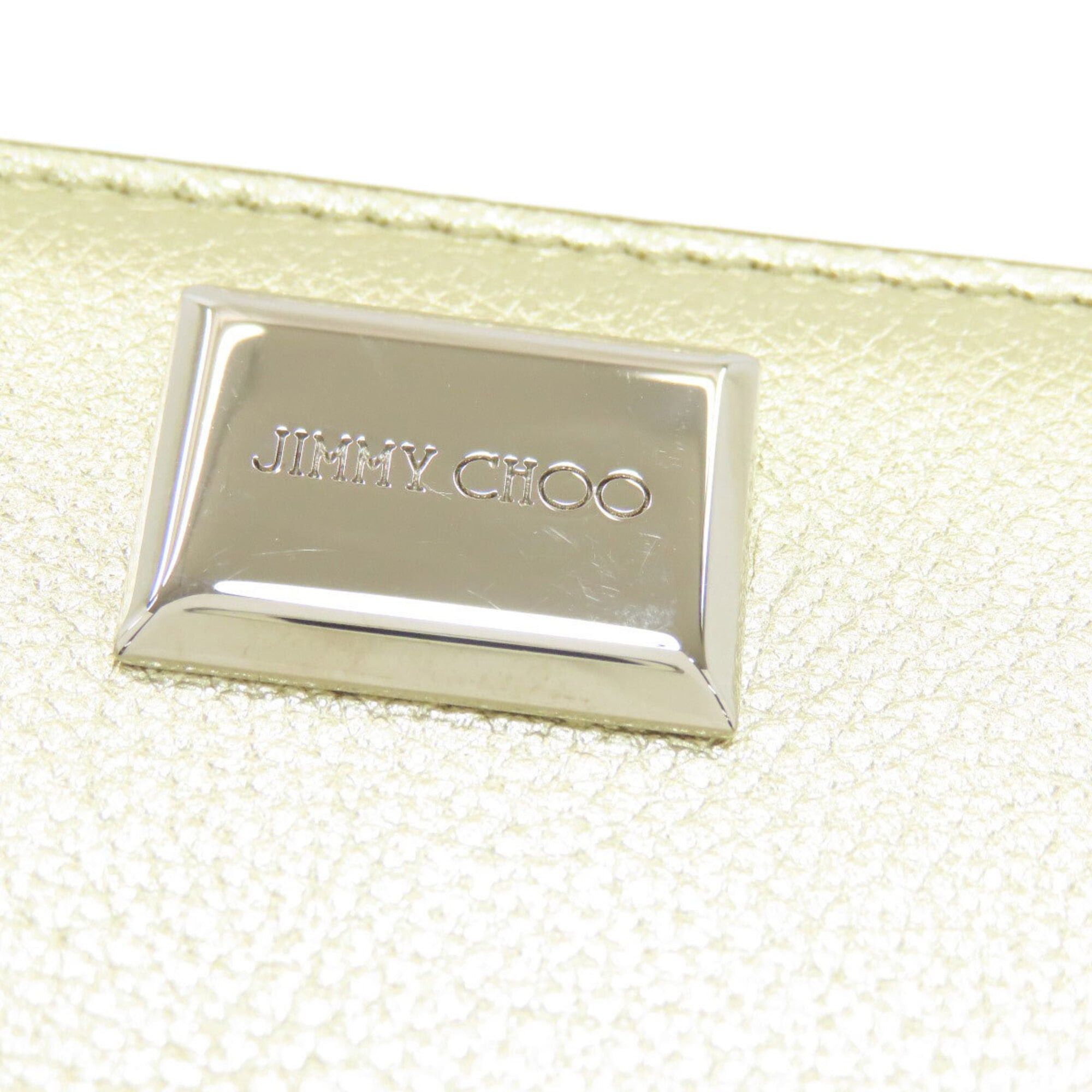 Jimmy Choo Jimmy Choo Round Zip Long Wallet Leather Women's Size ONE SIZE - 8 Thumbnail