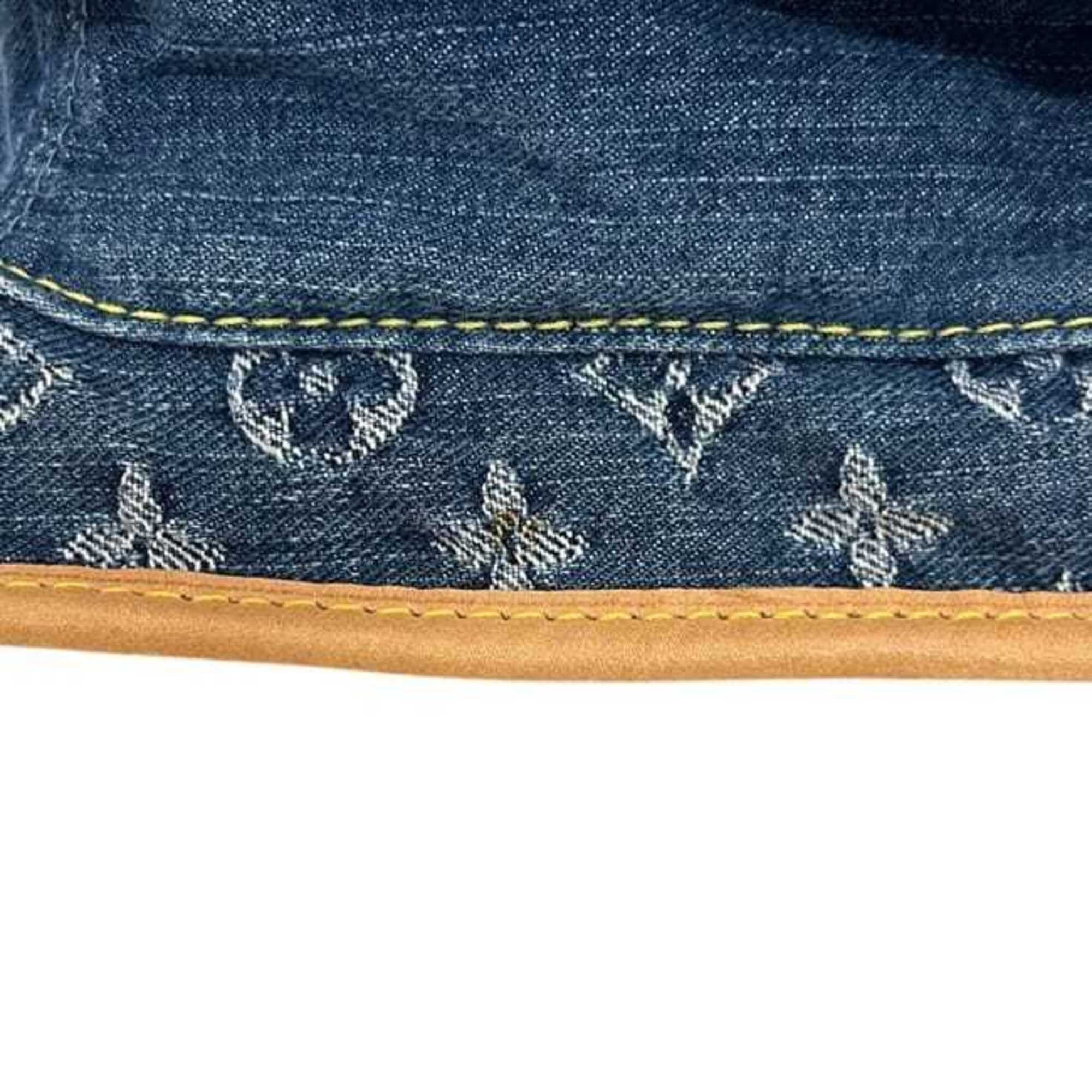 Louis Vuitton Louis Vuitton Flat Shopper Bag, Blue, Monogram Denim, M95018, Tote Natural Leather, AS0055 LOUIS VUITTON Size ONE SIZE - 6 Thumbnail