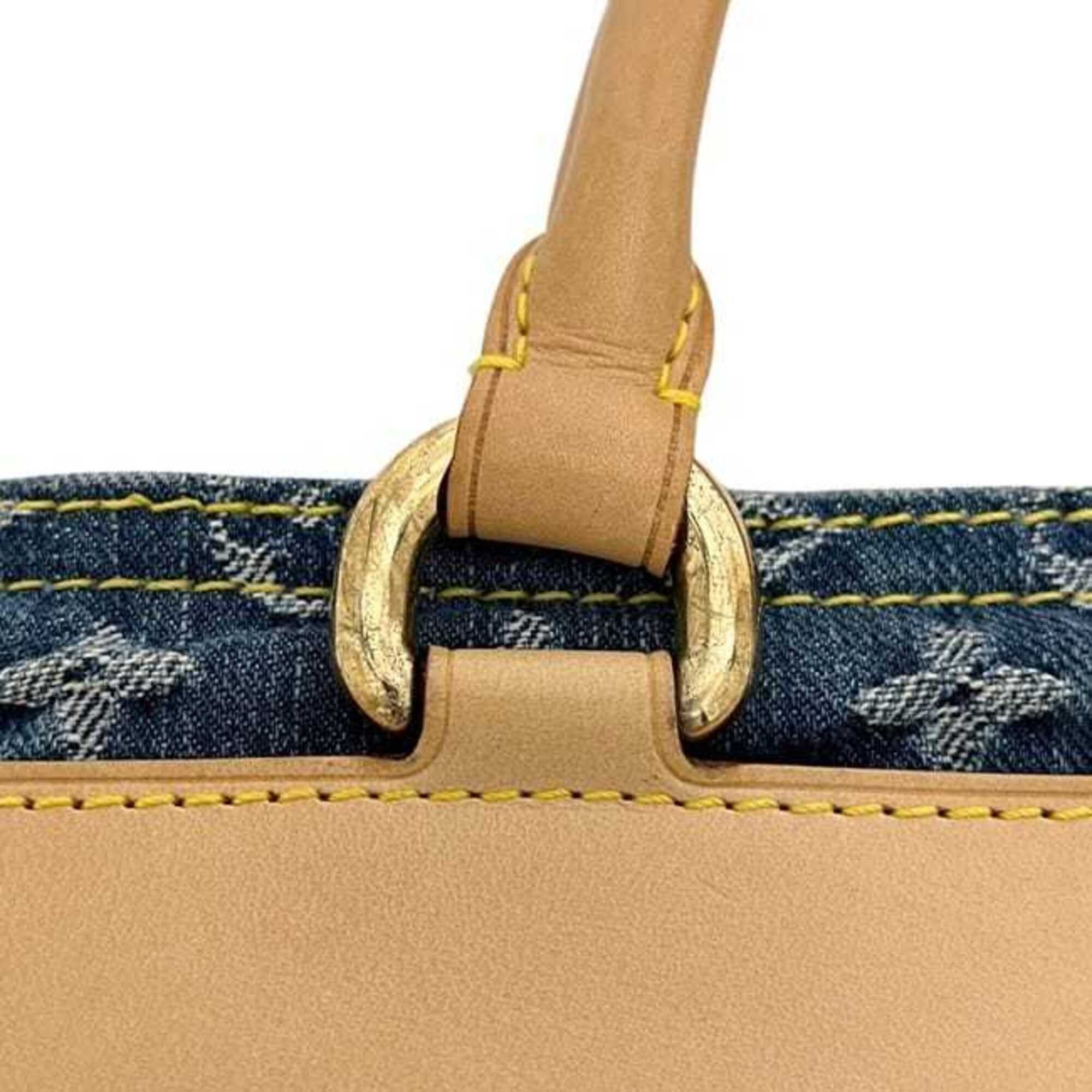 Louis Vuitton Louis Vuitton Flat Shopper Bag, Blue, Monogram Denim, M95018, Tote Natural Leather, AS0055 LOUIS VUITTON Size ONE SIZE - 8 Thumbnail