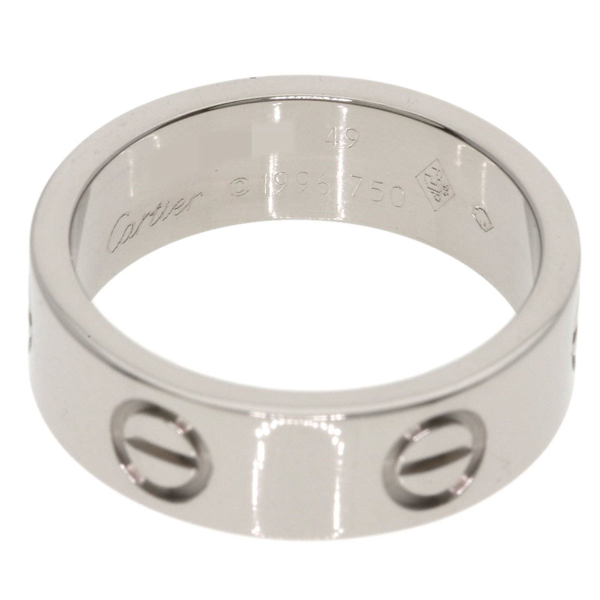 Cartier Cartier Love Ring #49, 18K White Gold, Women's Ring, CARTIER Size ONE SIZE - 4 Thumbnail
