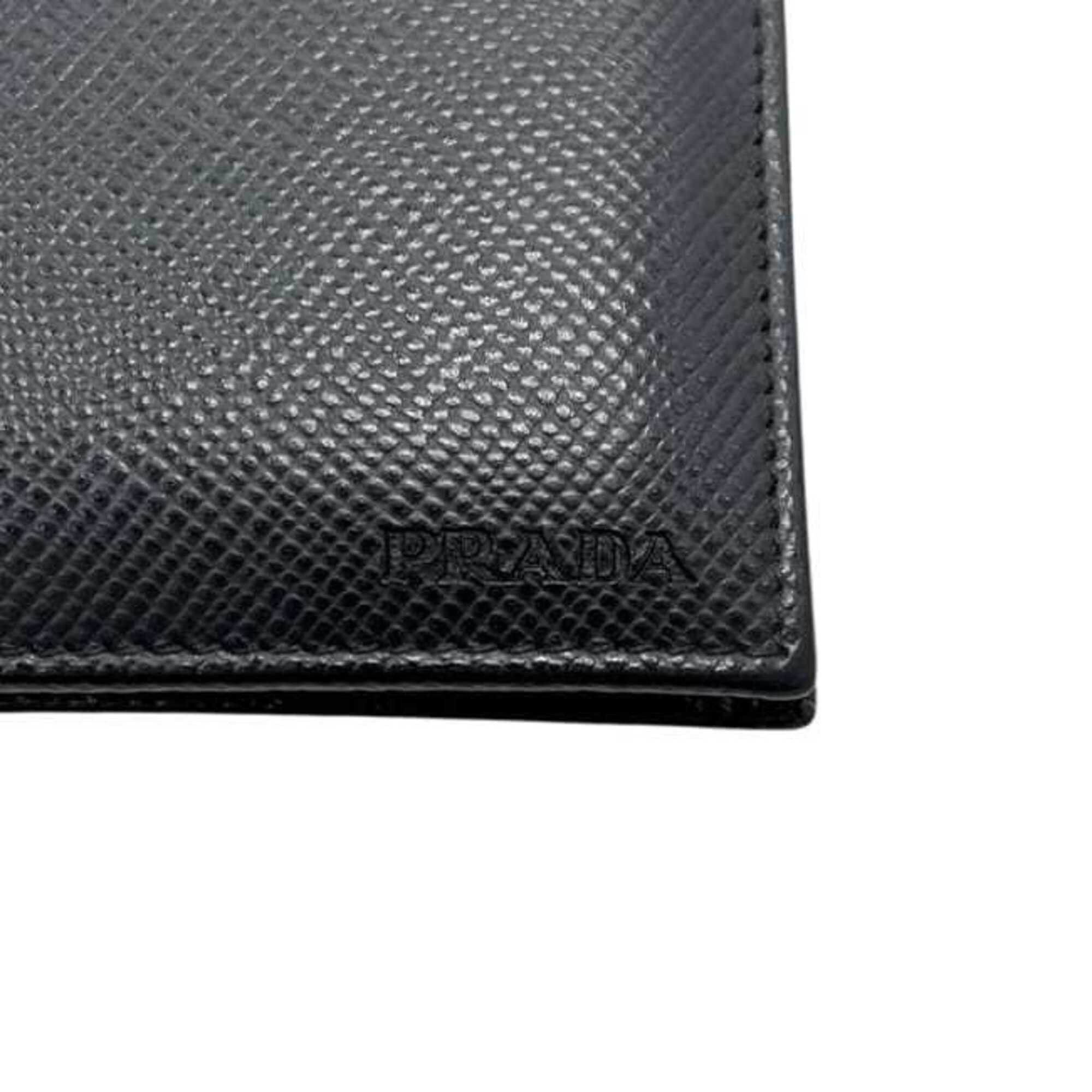 Prada Prada bi-fold wallet, black (NERO), 2MO738, Saffiano leather, CUIR 62 A PRADA Size ONE SIZE - 10 Thumbnail
