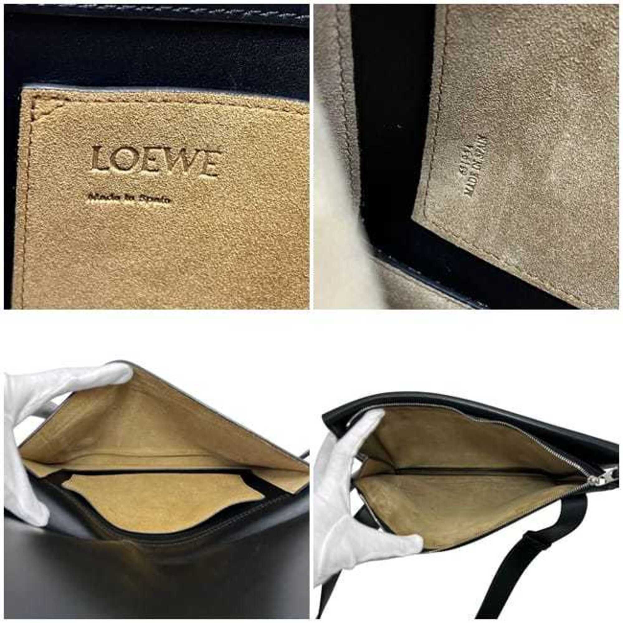 Loewe Loewe Shoulder Bag, Gusset Flat, Black, Anagram, Crossbody, Leather, 651934 LOEWE Size ONE SIZE - 4 Thumbnail