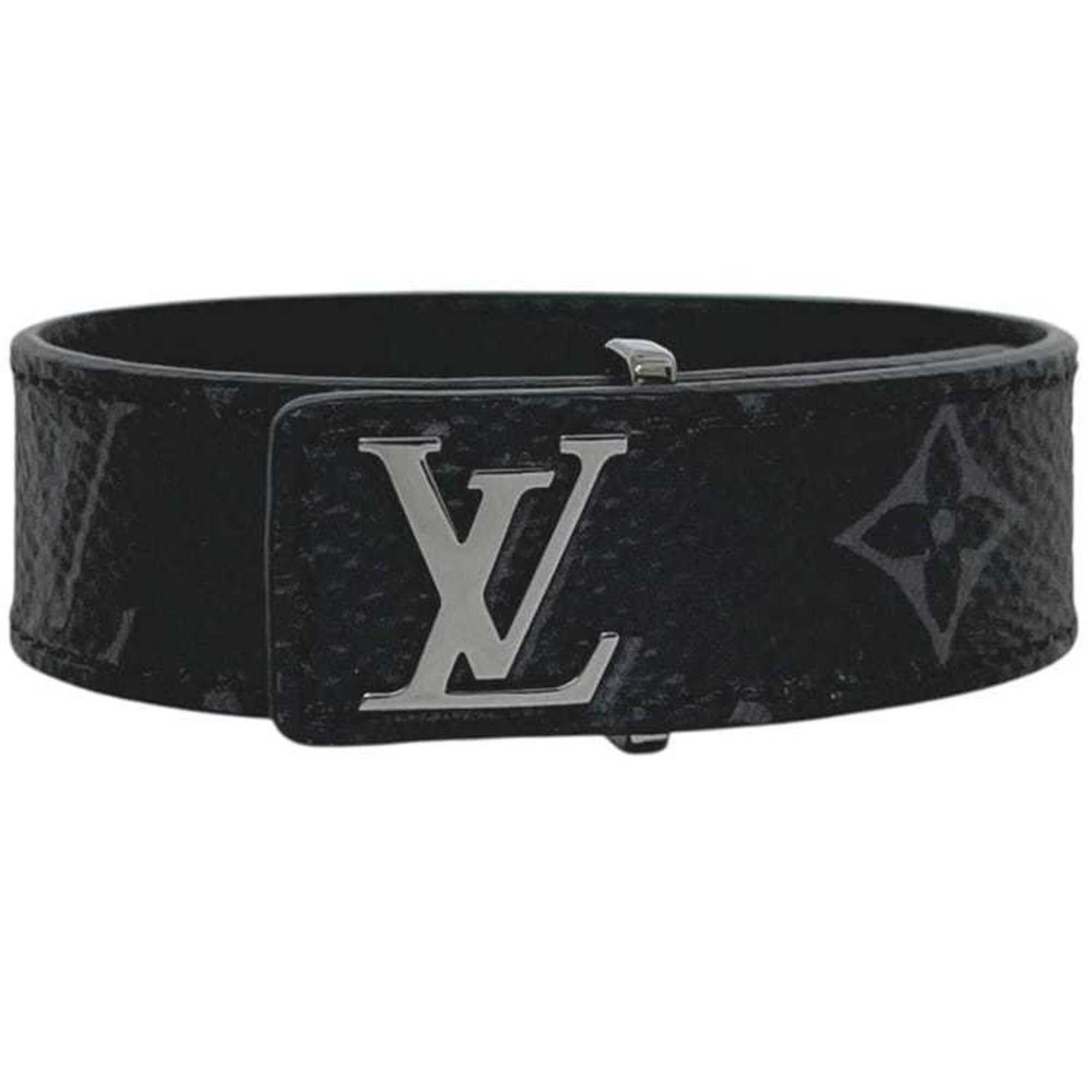 Louis Vuitton Louis Vuitton Bracelet LV Black Monogram Eclipse M6456 Size 19 Canvas BC2295 LOUIS VUITTON Size ONE SIZE - 2 Thumbnail